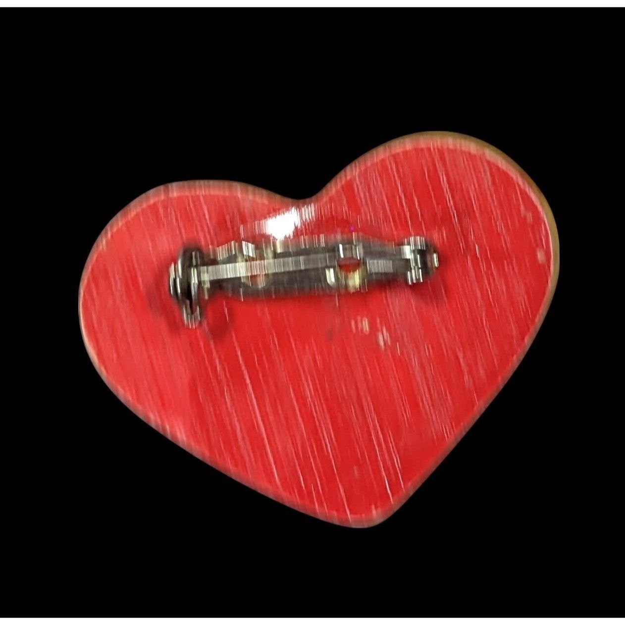 Other Vintage Rustic Wood-Look Floral Heart Brooch Size ONE SIZE - 3 Thumbnail
