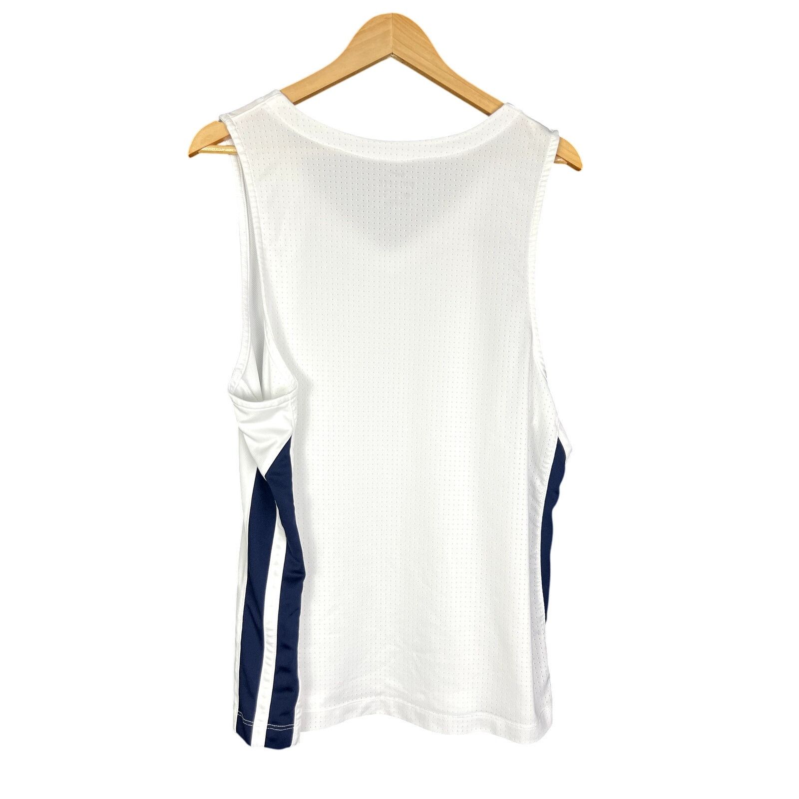Nike Nike Perforated White Blue Side Stripe Men's XL Jersey Size US XL / EU 56 / 4 - 2 Thumbnail