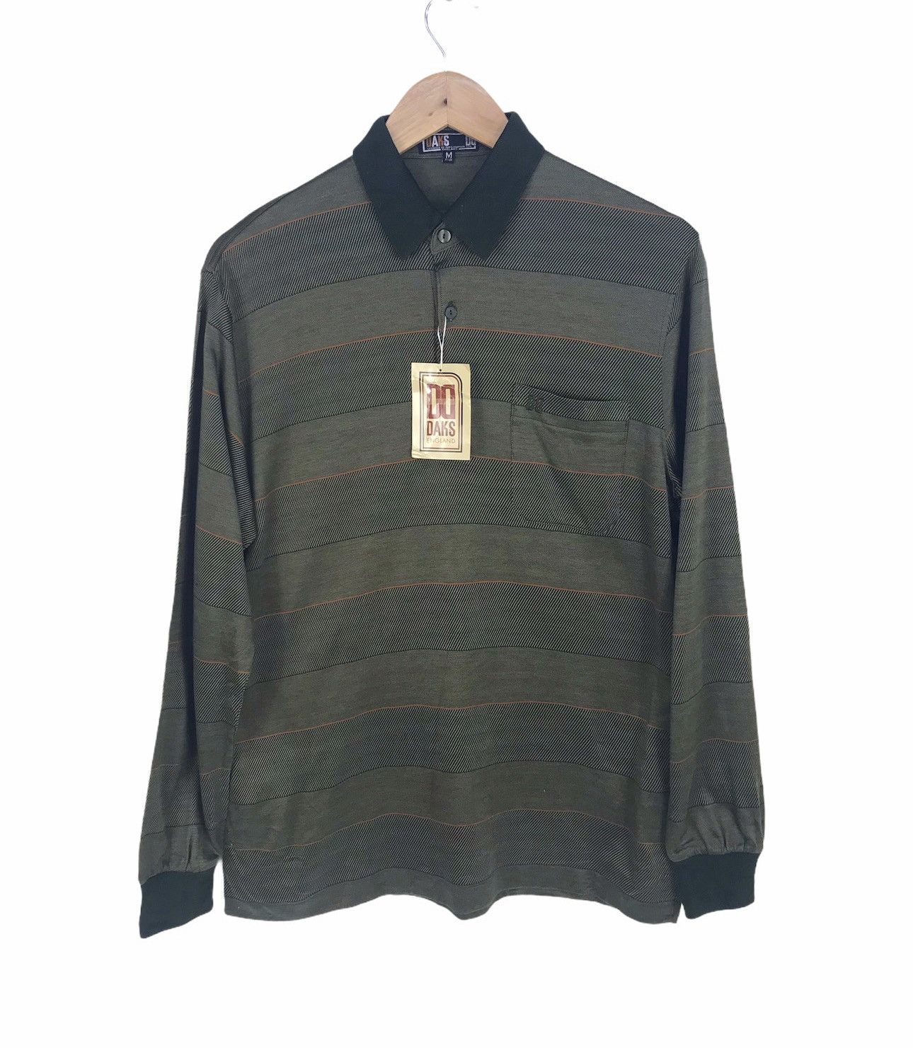 DAKS DAKS London England Design Striped Long Sleeve Polo Shirt Size US M / EU 48-50 / 2 - 1 Thumbnail
