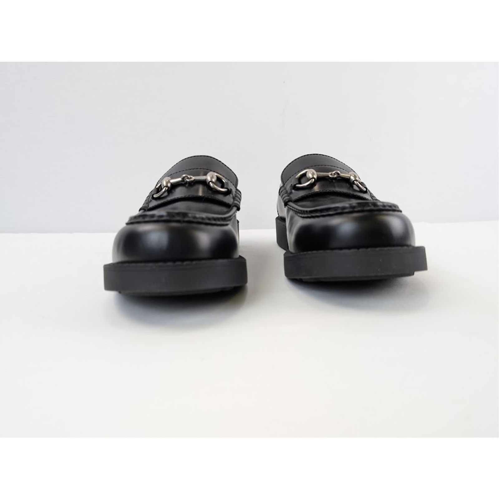 Gucci o1rshd1 Leather Taemin Moccasin Horsebit Loafer Boots Nero Size US 11 / EU 44 - 9 Thumbnail