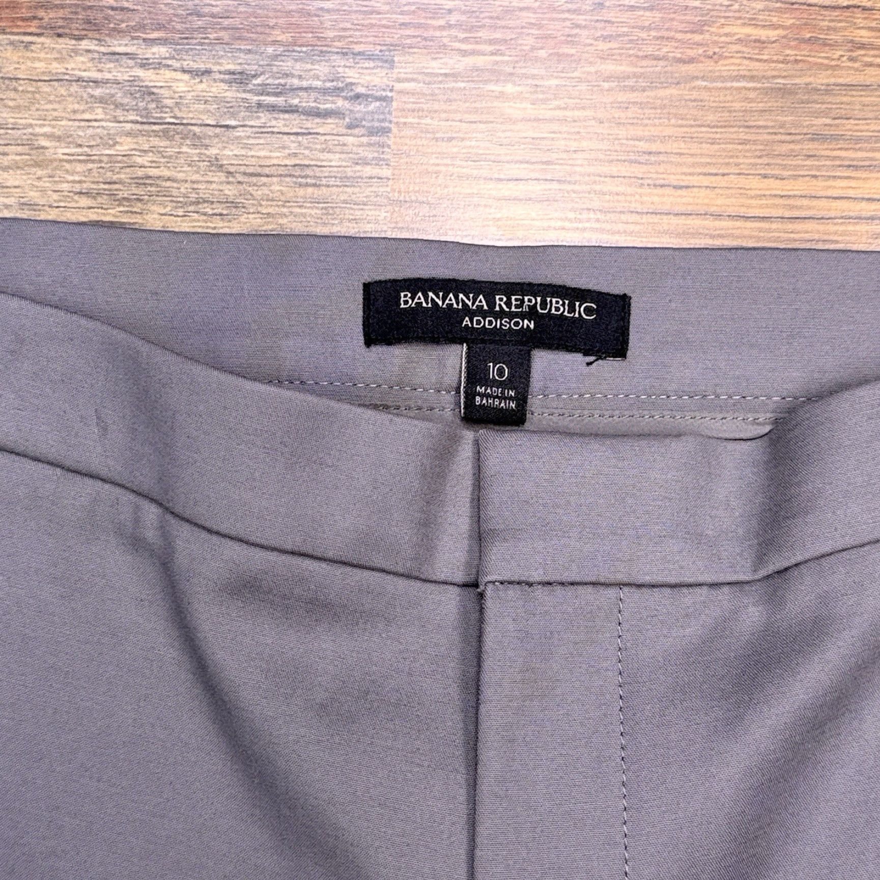 Banana Republic Banana Republic Addison Pants Womens 10 Gray Mid Rise Stretch Zip Pockets Size 32" / US 10 / IT 46 - 4 Thumbnail