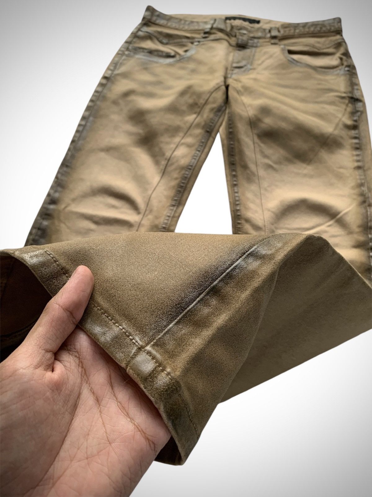 Japanese Brand Jackrose Half Waxed Slim Boot Cut Flared Pant Size US 32 / EU 48 - 7 Thumbnail
