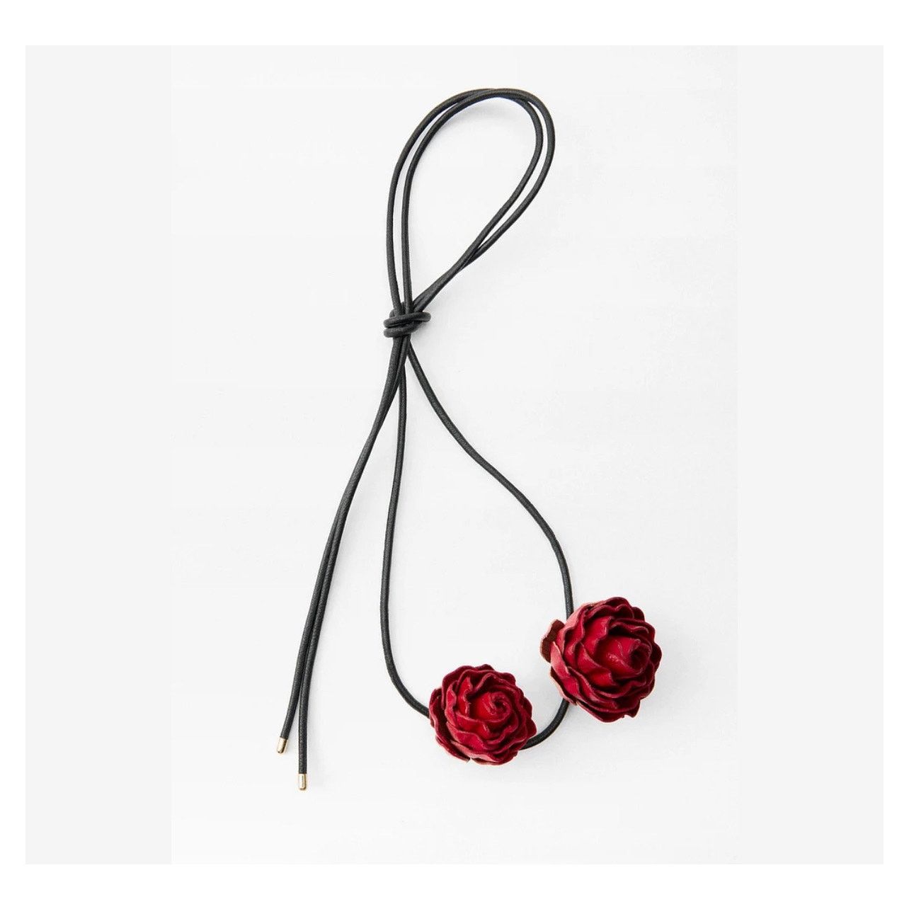 Zara Nwt- Zara THIN LEATHER NECKLACE WITH ROSES Size ONE SIZE - 3 Thumbnail