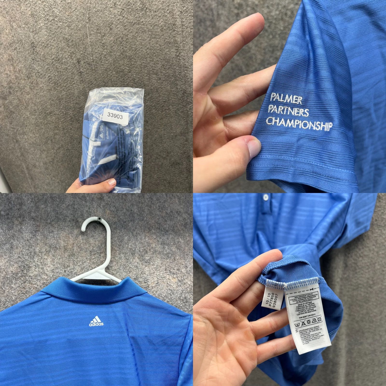 Adidas Adidas Polo Shirt Womens Medium Blue Stripes Preppy Climacool Palmer Golf Club Shirt Size M / US 6-8 / IT 42-44 - 8 Thumbnail