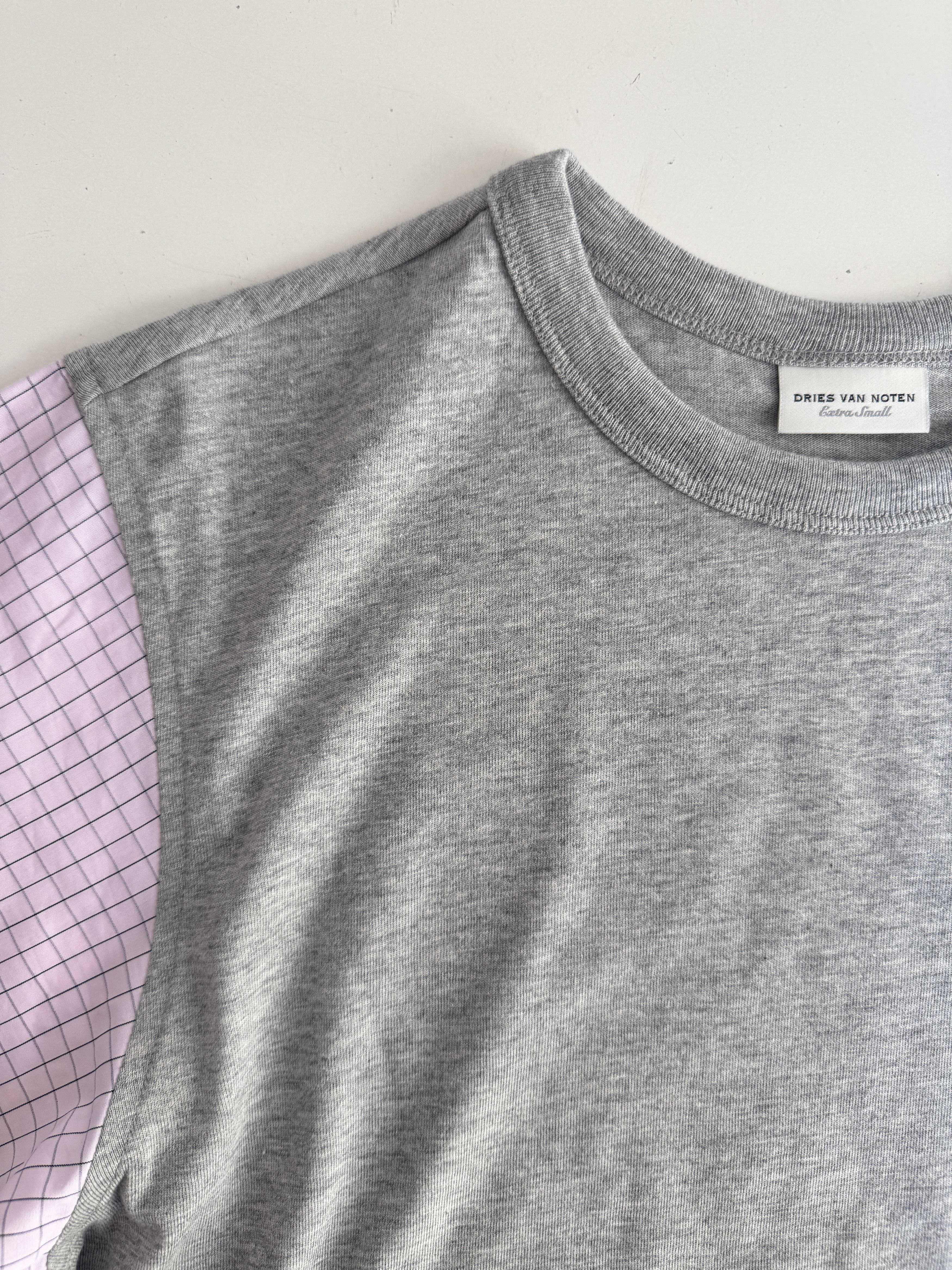 Dries Van Noten Dries Van Noten Heos Grey Cotton T-shirt Size XS / US 0-2 / IT 36-38 - 3 Thumbnail