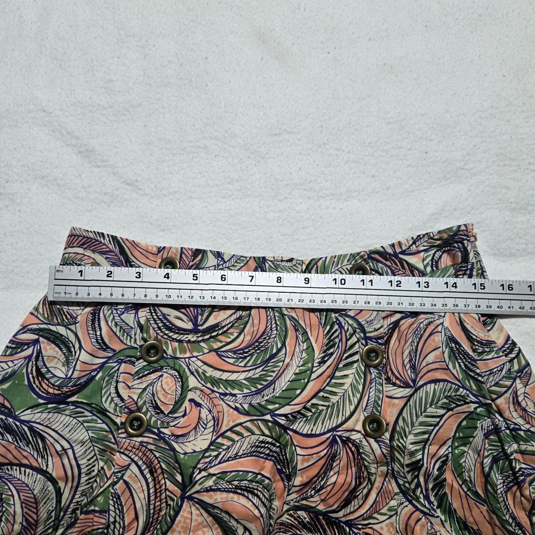 Asics Downeast Floral Skirt Adult Large A-Line Short Multi-Color Ruffle Women’s Size L Size 36" / US 14 / IT 50 - 4 Thumbnail