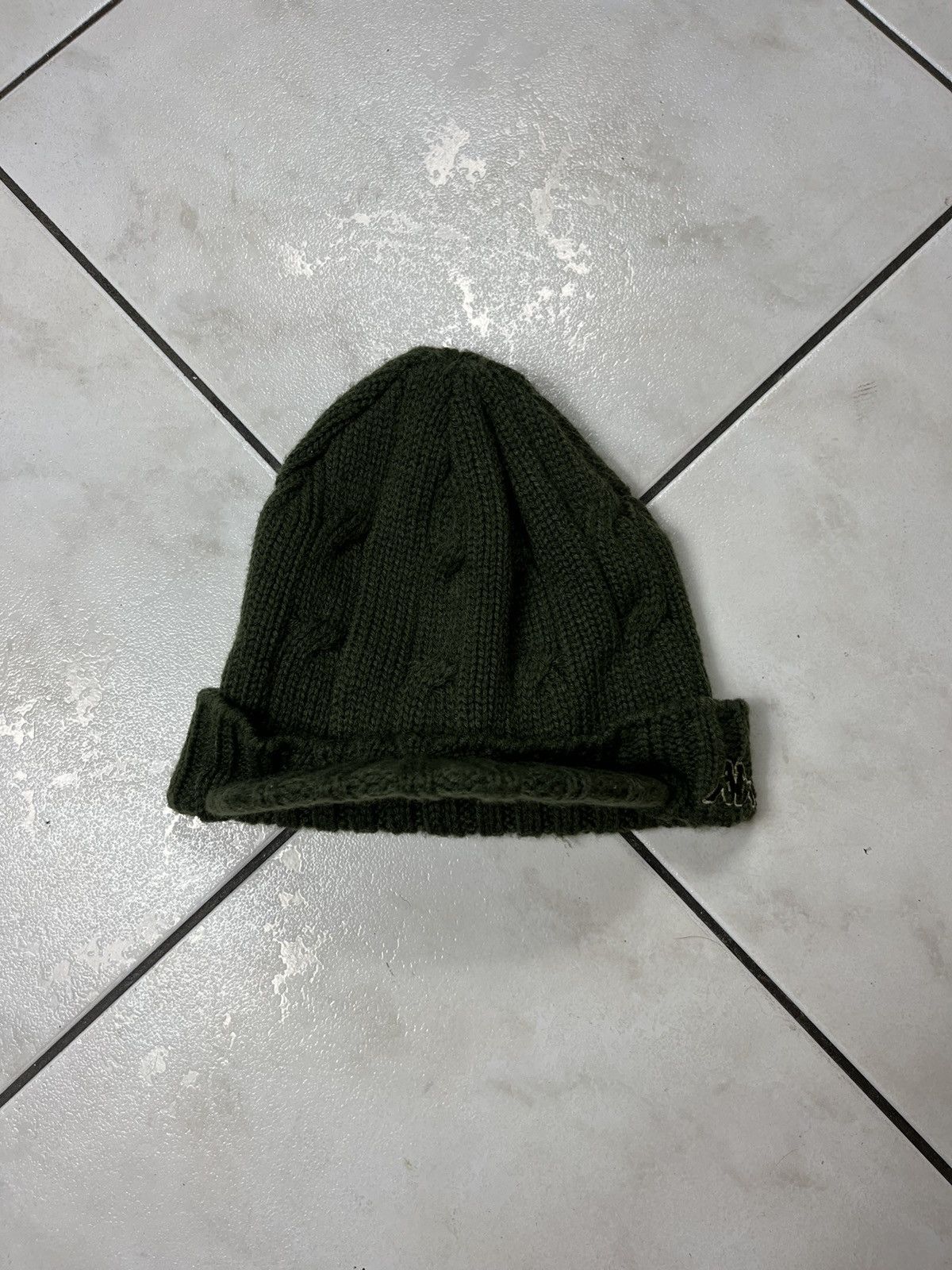Kappa × Vintage Vintage Kappa visor radar beanie cable knit hat hip hop y2k Size ONE SIZE - 2 Thumbnail