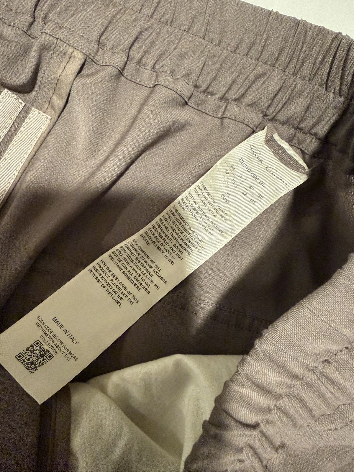 Rick Owens Rick Owens mens 2024 wool pants 52/36. $1290 Size US 36 / EU 52 - 6 Thumbnail