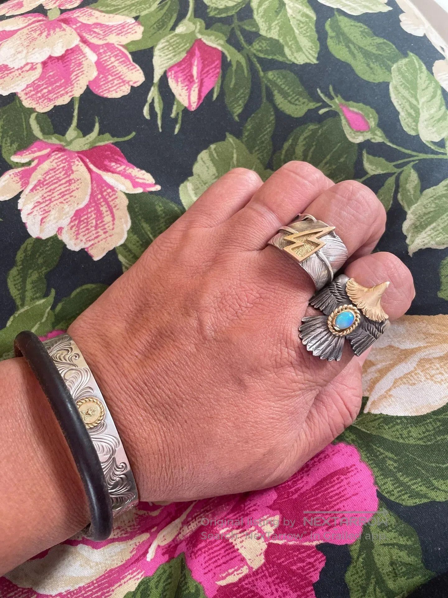 Taro Washimi Opal Eagle Ring.