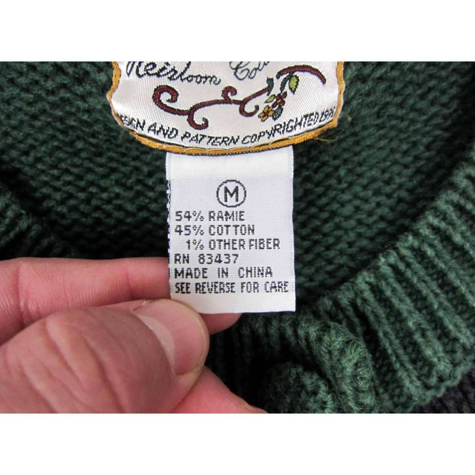 Vintage VINTAGE Heirloom Collectibles Cardigan Womens M Green Christmas Holiday 90s Sweater Size M / US 6-8 / IT 42-44 - 5 Thumbnail