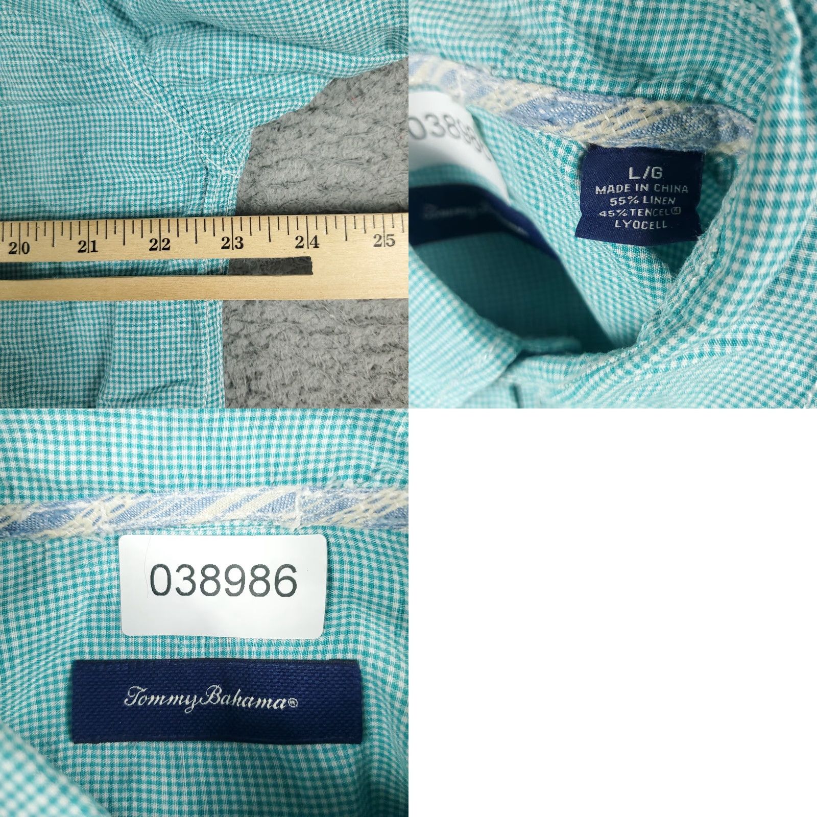 Tommy Bahama Tommy Bahama Blue Plaid Button-Up Shirt Mens Large Long Sleeve Casual Woven Size US L / EU 52-54 / 3 - 8 Thumbnail