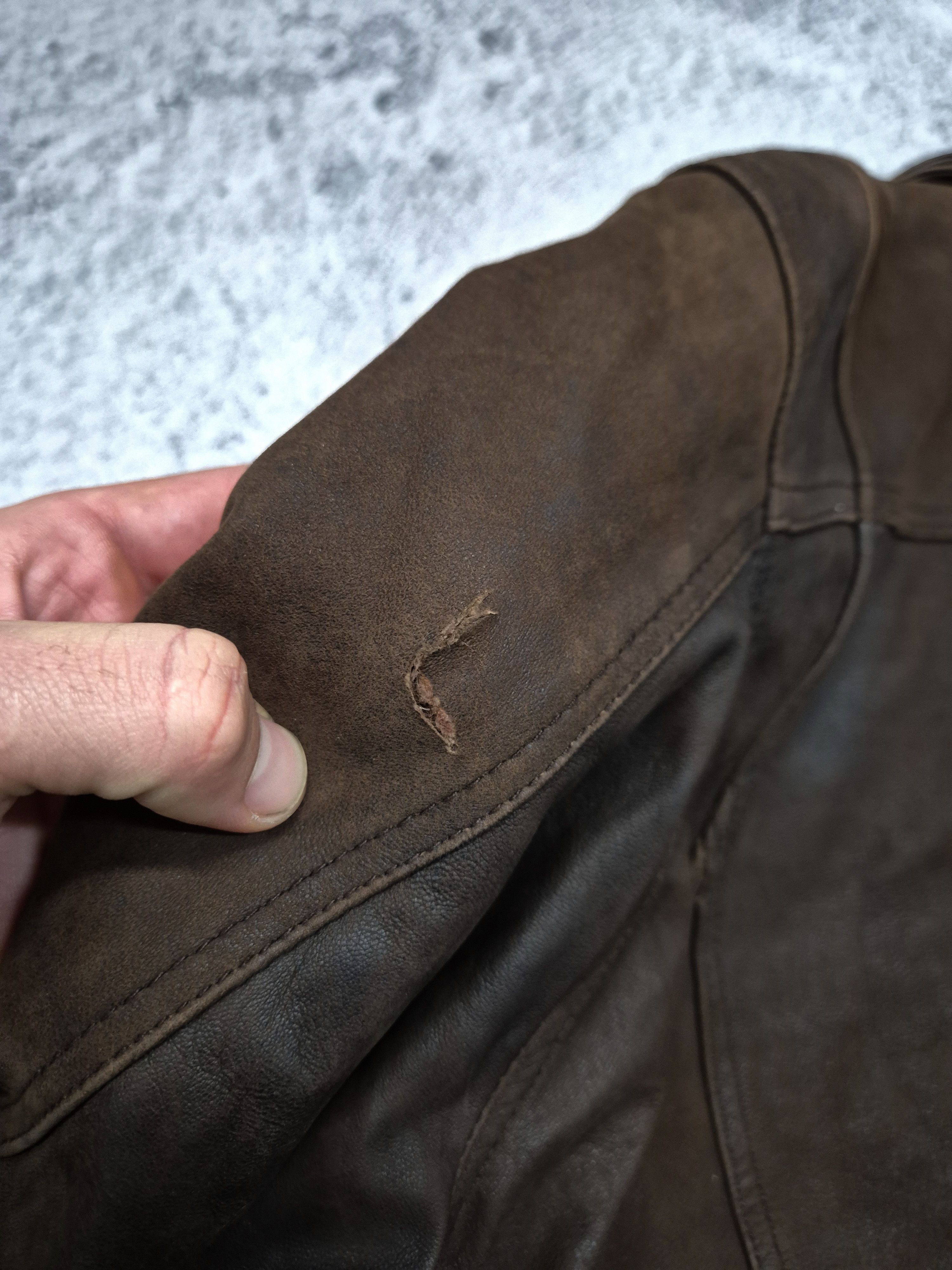 Vintage Vintage Avant Garde Leather Bomber Jacket Size US XXL / EU 58 / 5 - 12 Thumbnail