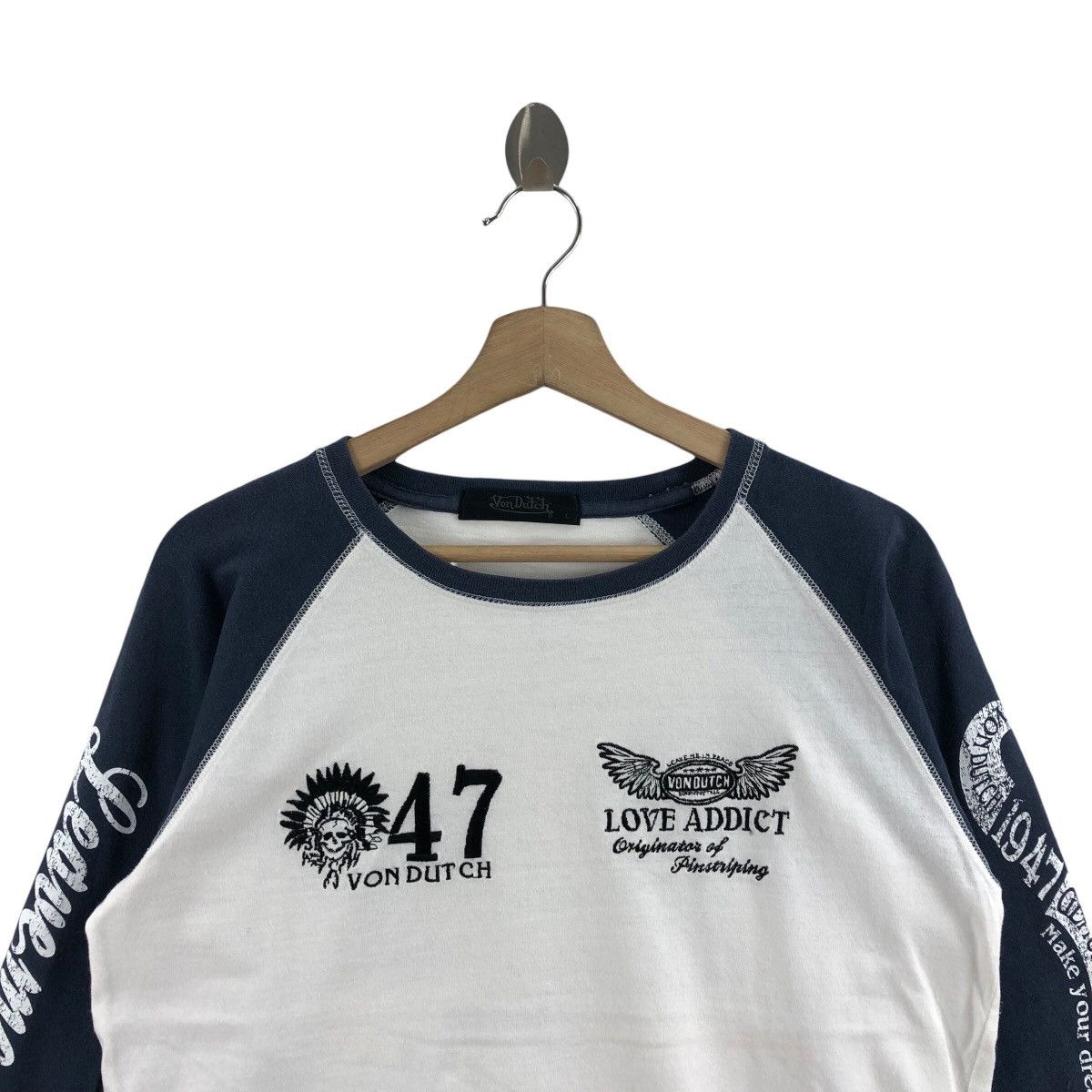 Vintage × Von Dutch Pick!! Vtg VON DUTCH Long Sleeve Tshirt Size US M / EU 48-50 / 2 - 3 Thumbnail