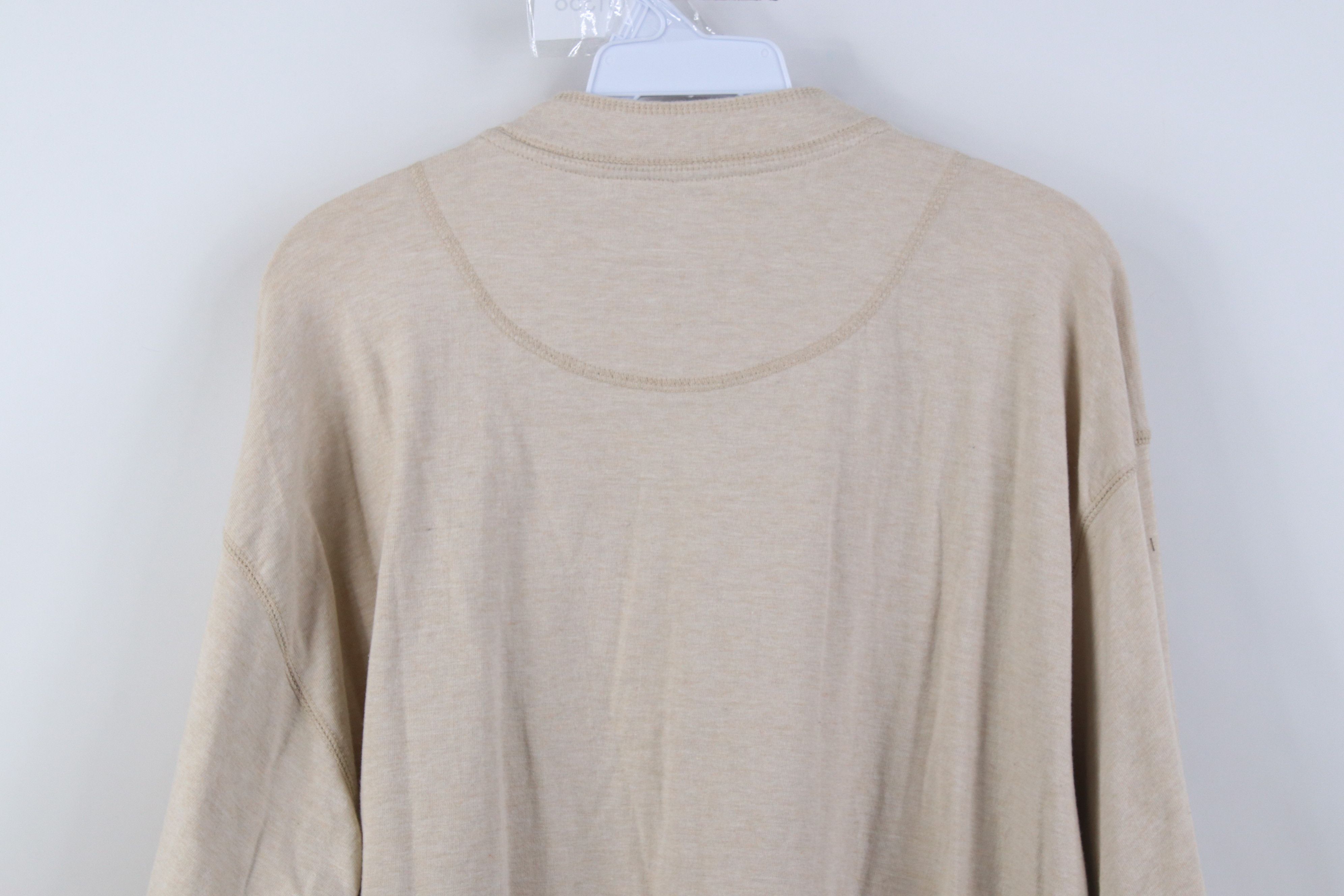Vintage Vintage 90s Streetwear Long Sleeve Henley T-Shirt Beige Size US L / EU 52-54 / 3 - 11 Thumbnail