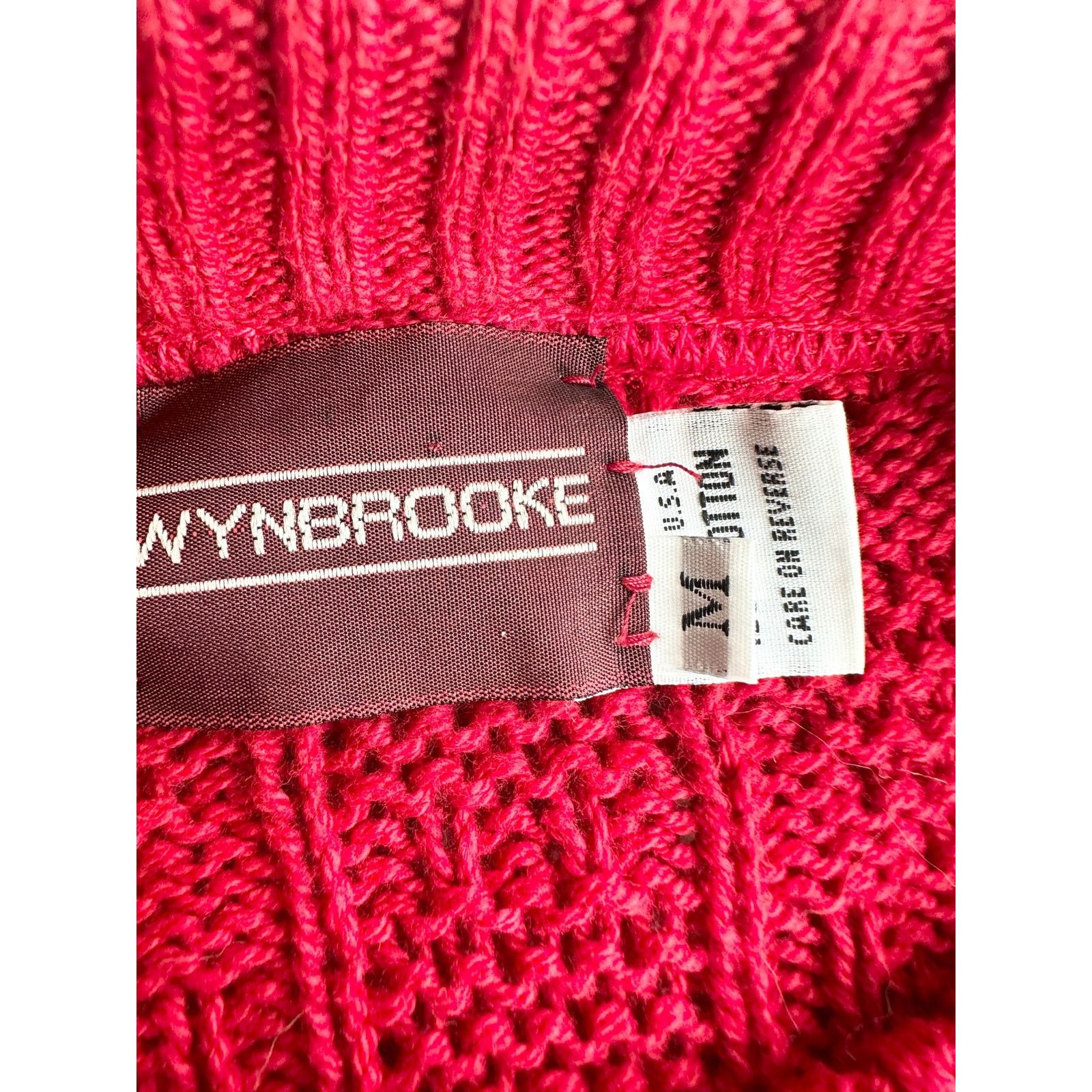 Vintage 80’s Red Cotton Cable Knit Sweater size Medium Size US M / EU 48-50 / 2 - 7 Thumbnail