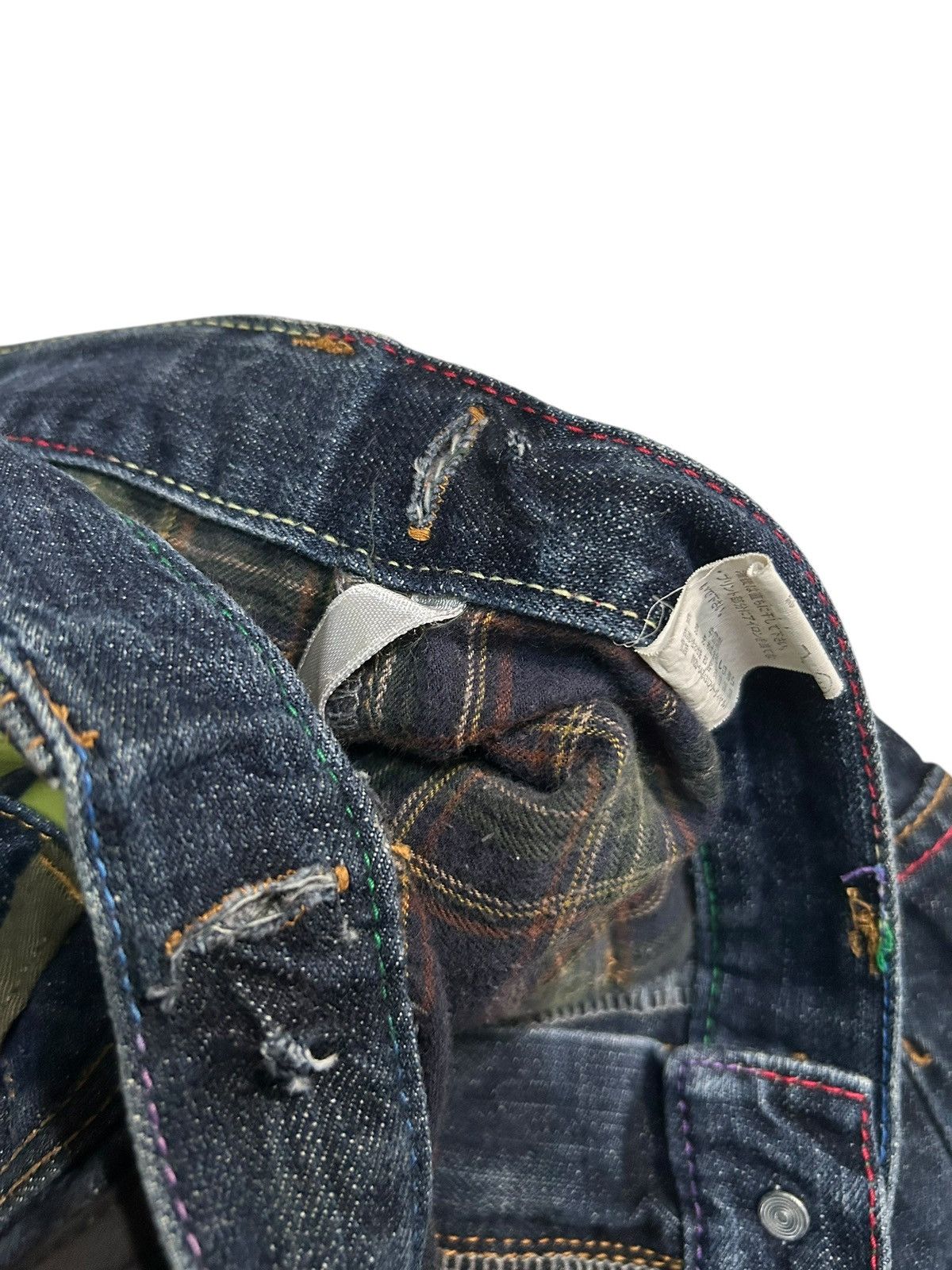 Japanese Brand × Kapital × Vintage Sirmione Double Waist Japanese Punk bondage Denim Jeans Size US 29 - 12 Thumbnail