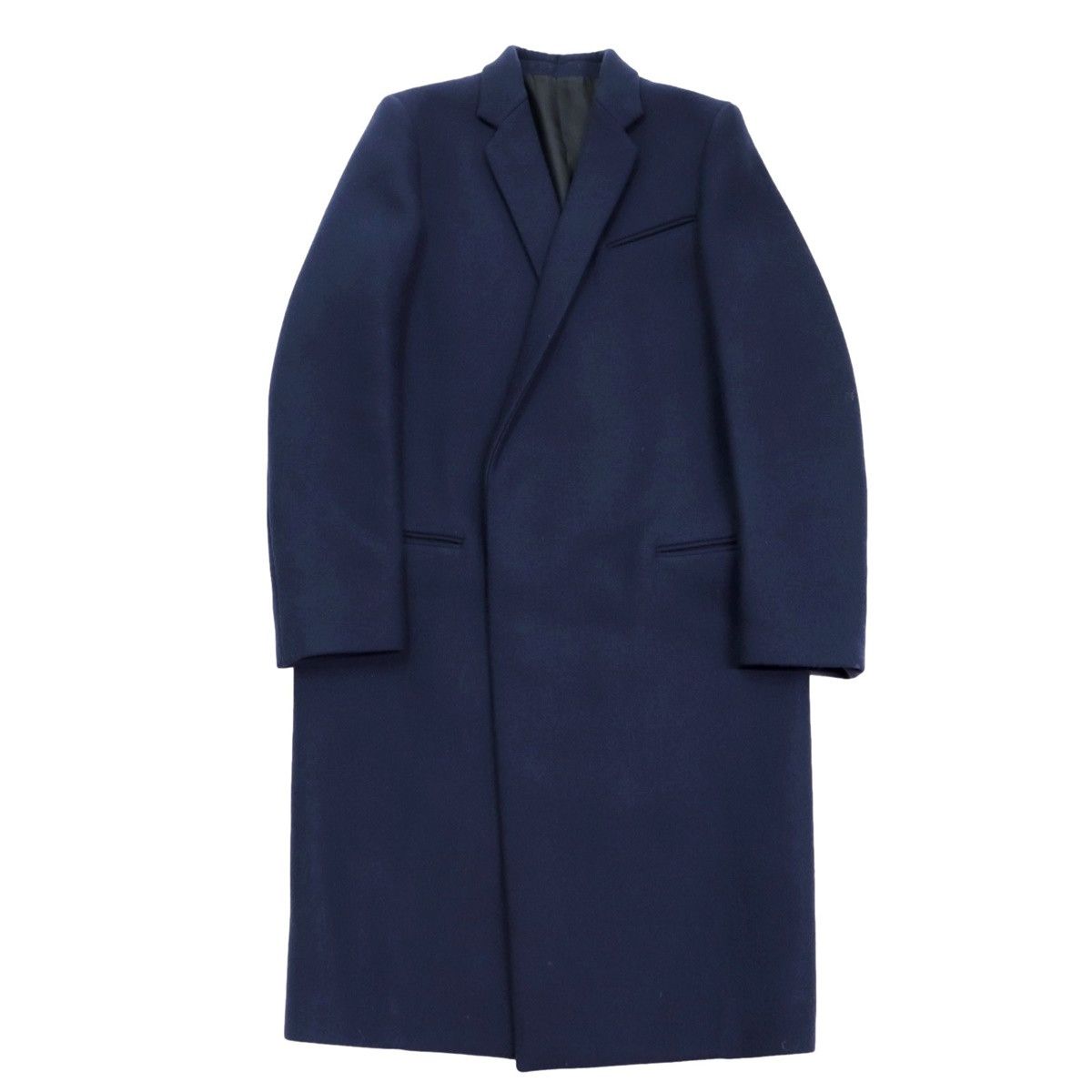 Image of Celine Navy Crombie Coat, Women's (Size XS)