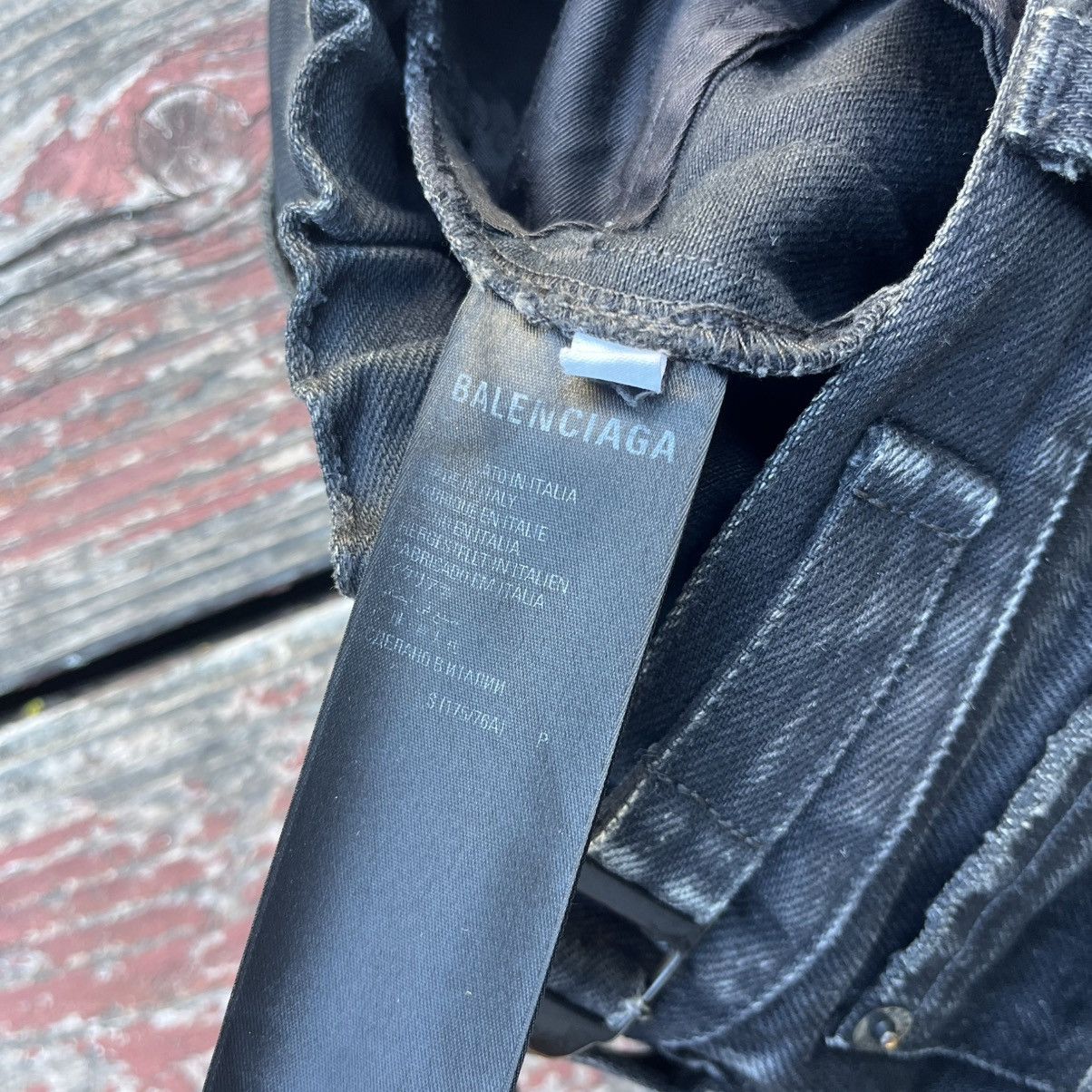 Balenciaga Balenciaga Black Baggy Ripped Skater Distressed Denim Jeans Size US 30 / EU 46 - 6 Thumbnail