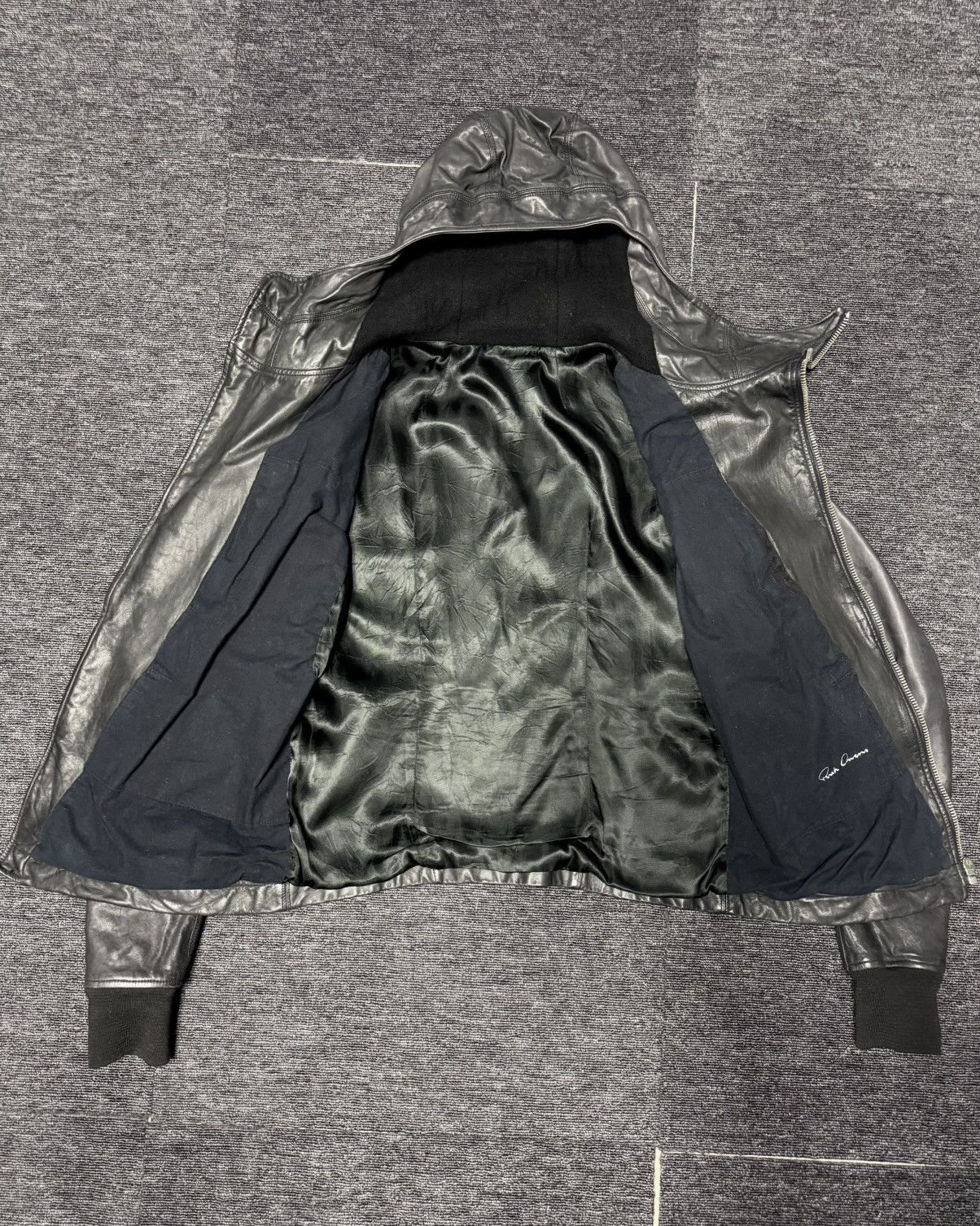 Rick Owens × Rick Owens Drkshdw Rick Owens Calfskin Leather Bullet Jacket Sz.46 Size US S / EU 44-46 / 1 - 3 Thumbnail