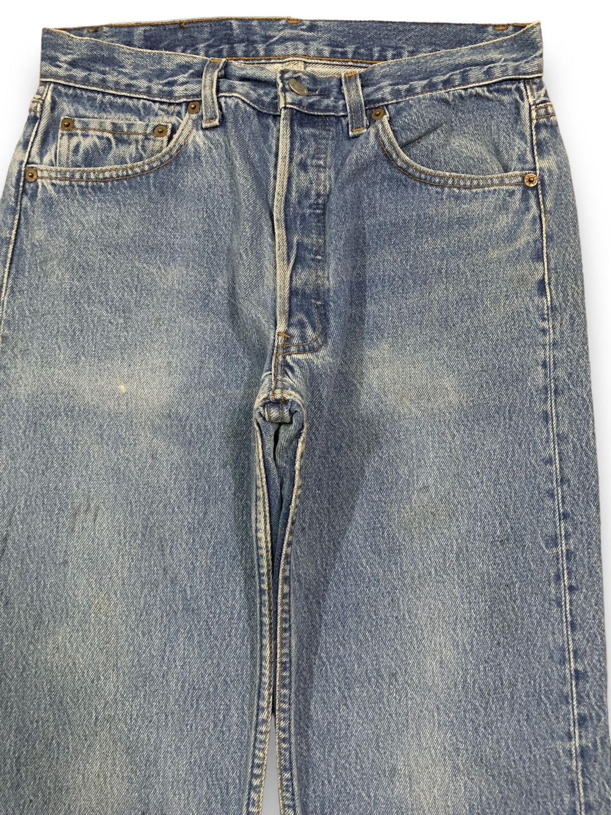 Levi's Vintage 90s Levis 501 Button Fly Faded Jeans Made in USA Size US 30 / EU 46 - 3 Thumbnail