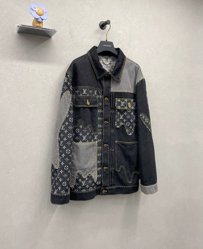 Louis Vuitton Louis Vuitton Black patchwork presbyopic full-print denim Size US M / EU 48-50 / 2 - 3 Thumbnail