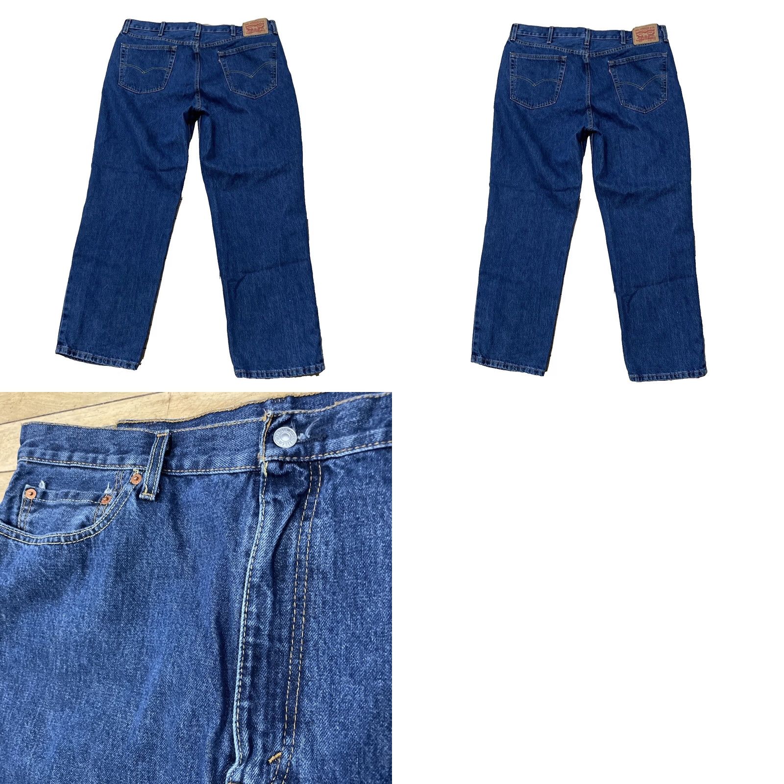 Levi's VINTAGE Levi's 550 Jeans Men 40x30 Dark Blue Denim Baggy Wide 90s Hip Hop Straight Relaxed Classic Blue Mens Size US 40 / EU 56 - 10 Thumbnail