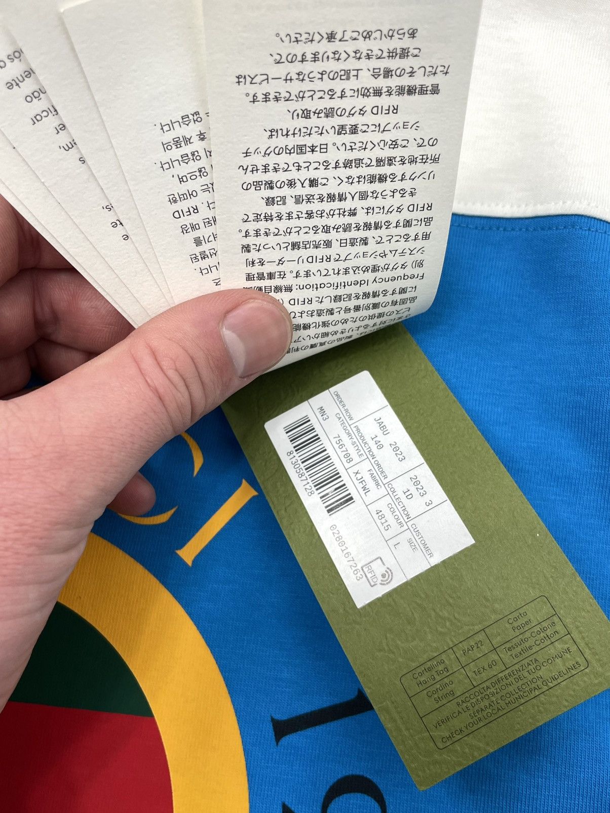 Gucci Gucci “1921” Logo Print Colorblock T-Shirt – Size L Size US L / EU 52-54 / 3 - 10 Thumbnail