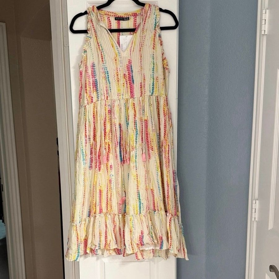 Other Black Tape Cotton Printed Dress Size M / US 6-8 / IT 42-44 - 2 Thumbnail