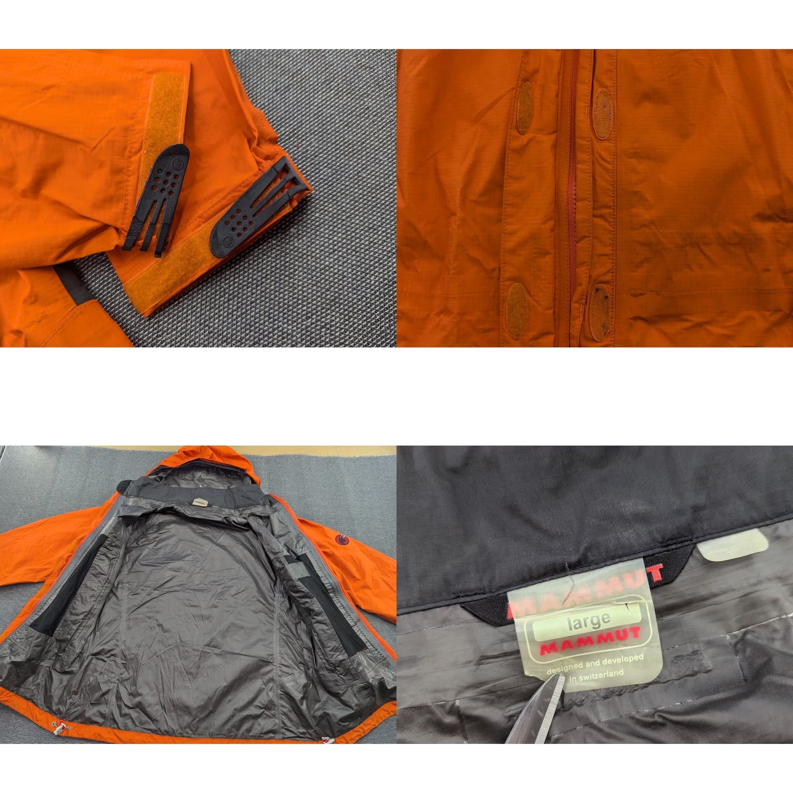 Mammut Mammut Mens L Gore-tex Paclite Shell Base Camp Rain Jacket Windbreaker Orange Jacket Mens L Outdoor Waterproof Hooded Full Zip Lightweight Windbreaker Size US L / EU 52-54 / 3 - 8 Thumbnail