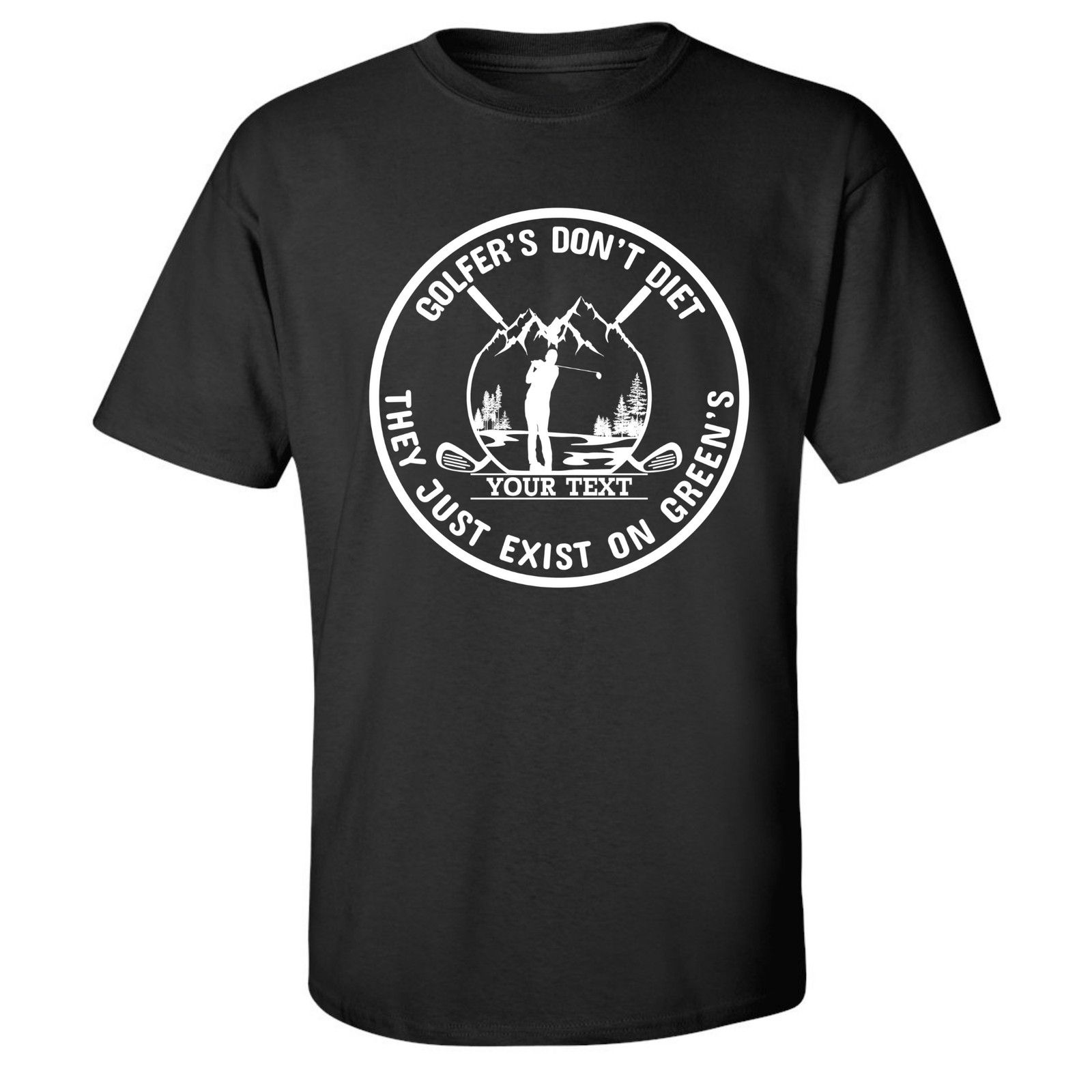 Gildan Golfers Don't Diet Custom Name Funny Swinging Golfer T-Shirt Size US XL / EU 56 / 4 - 11 Thumbnail