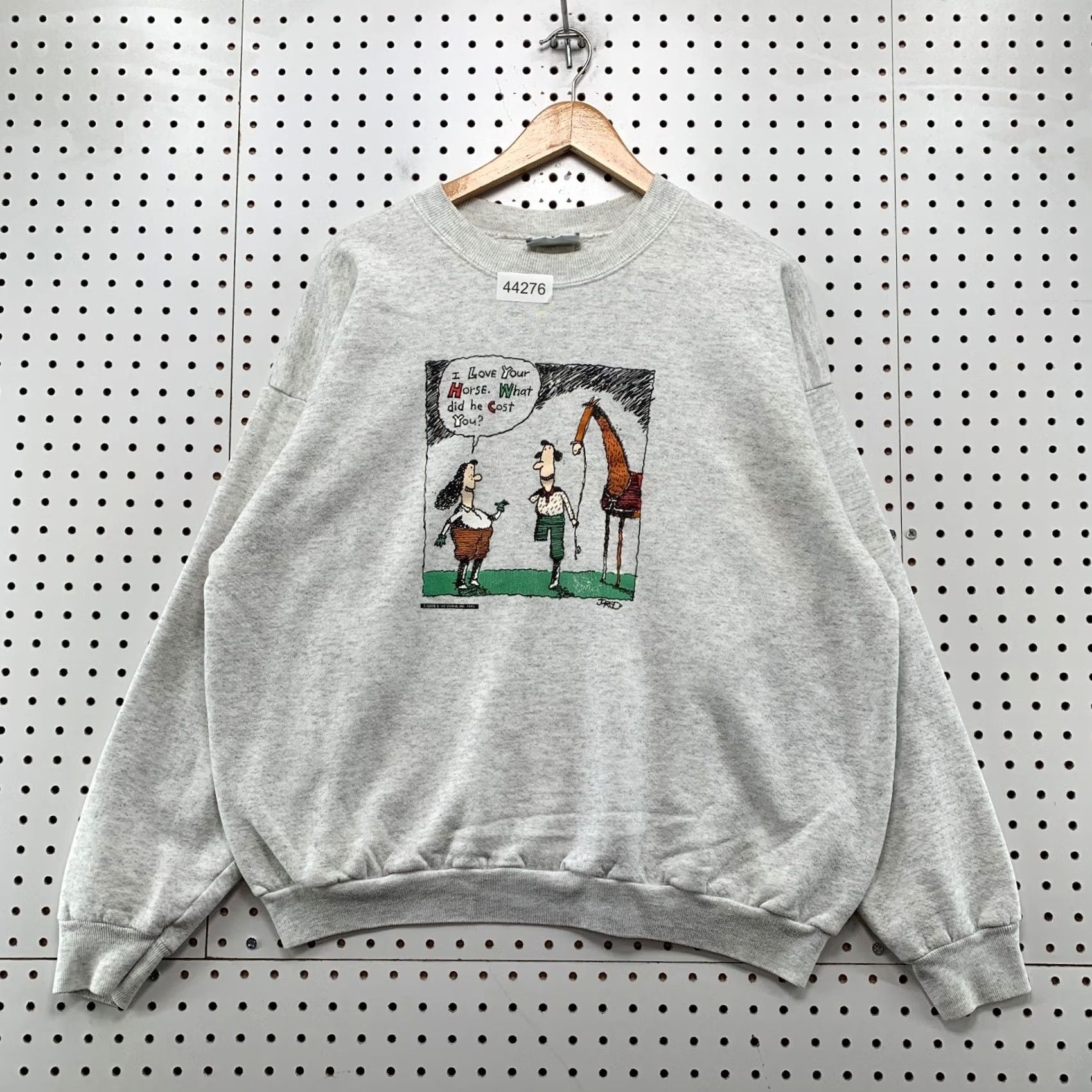 Lee VINTAGE Nike Shirt Mens XL Gray 90s Funny Horse Arm And Leg Joke Crewneck Sweatshirt Fleece USA Size US XL / EU 56 / 4 - 2 Thumbnail