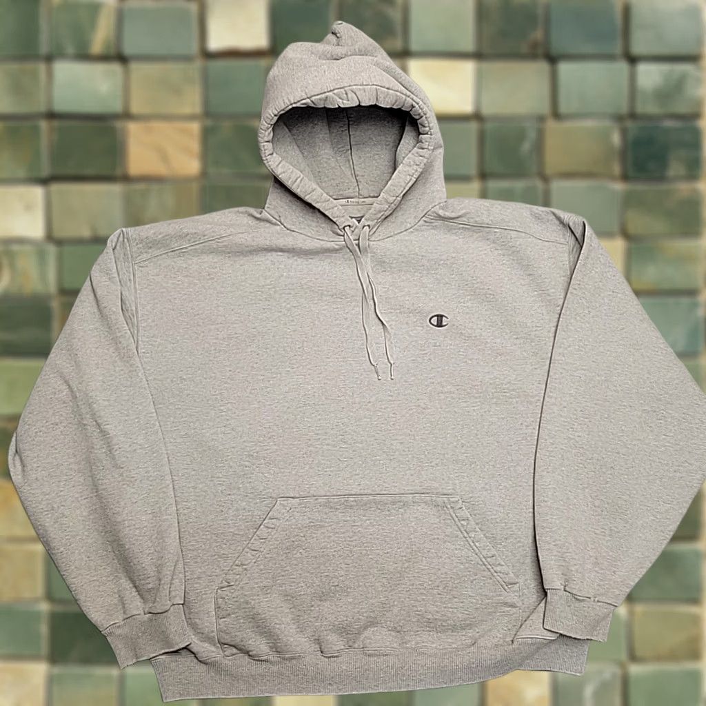 Champion Champion Hoodie Men XXXL Gray Eco Fleece Pullover Athletic Streetwear Workwear Size US XL / EU 56 / 4 - 1 Thumbnail
