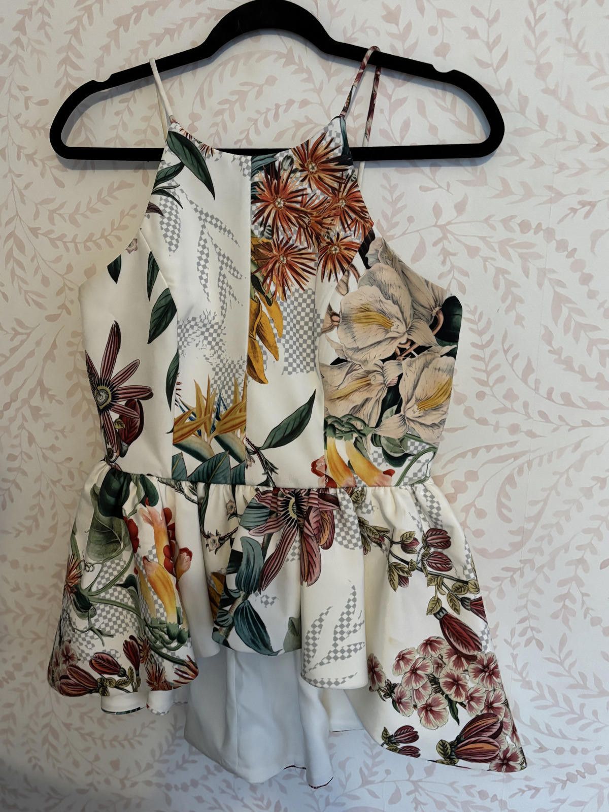 Other Anthropologie Dahlia Floral Peplum Top with Spaghetti Straps Size S / US 4 / IT 40 - 3 Thumbnail