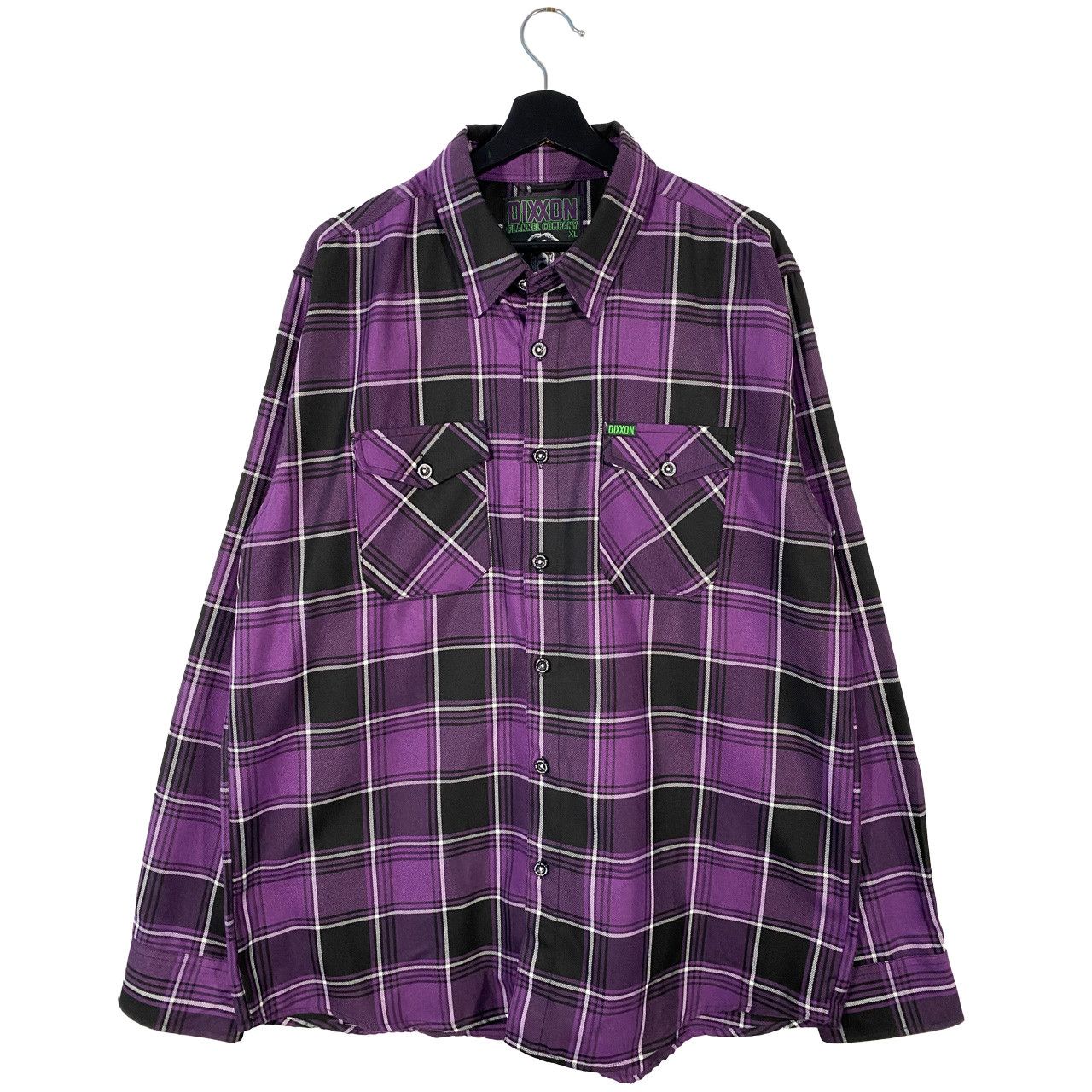 image of Dixxon Flannel The Regan Purple Flannel in Purple White Black, Men's (Size XL)