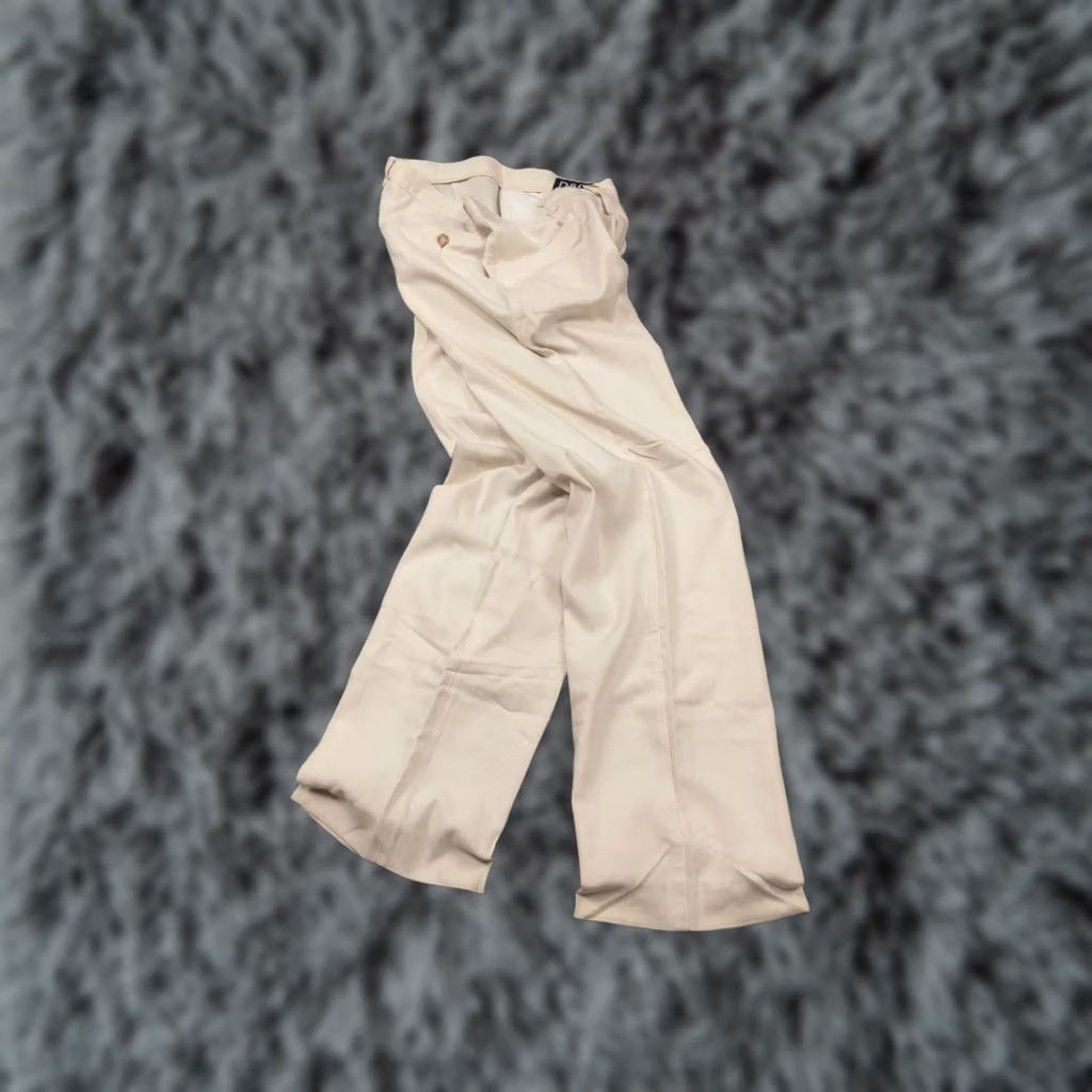 Dolce & Gabbana VINTAGE Dolce&Gabbana Beige Cotton herringbone Casual Pants Mens 34 Size US 34 / EU 50 - 1 Thumbnail