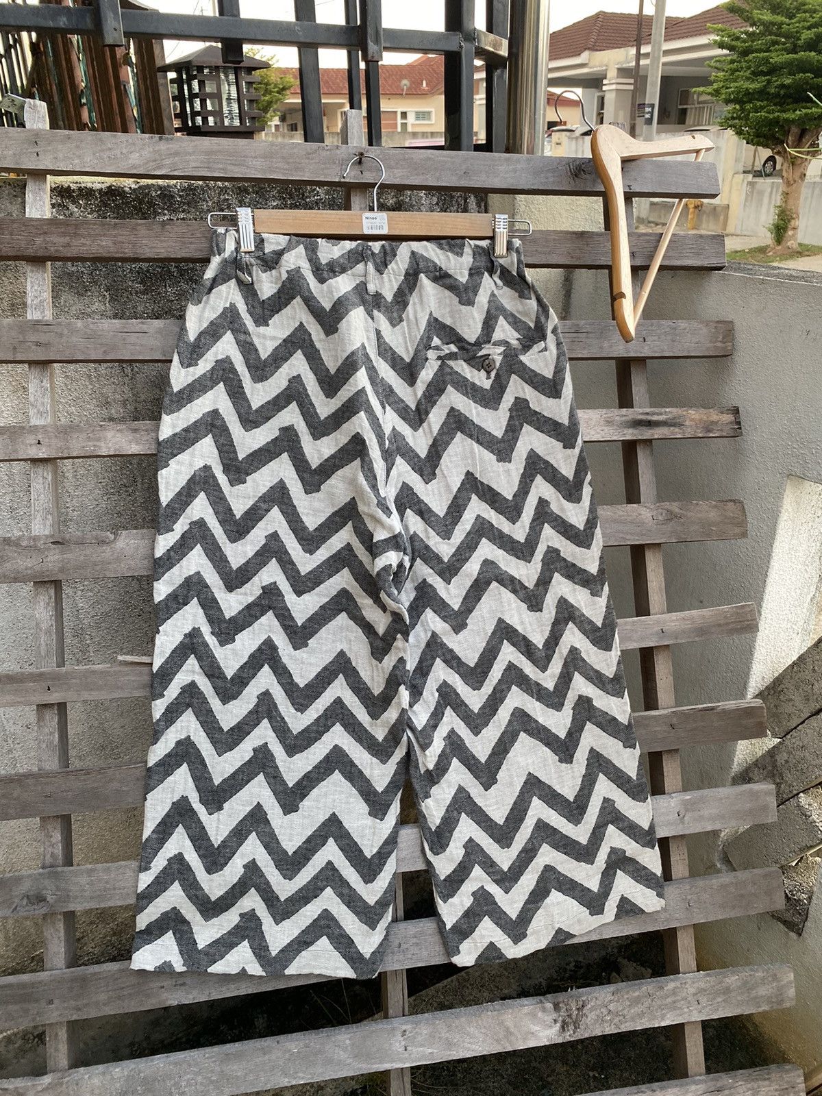 Issey Miyake × Japanese Brand × Vintage Vintage Zigzag Chevron Plantation by Issey Miyake Pants Size 29" - 5 Thumbnail
