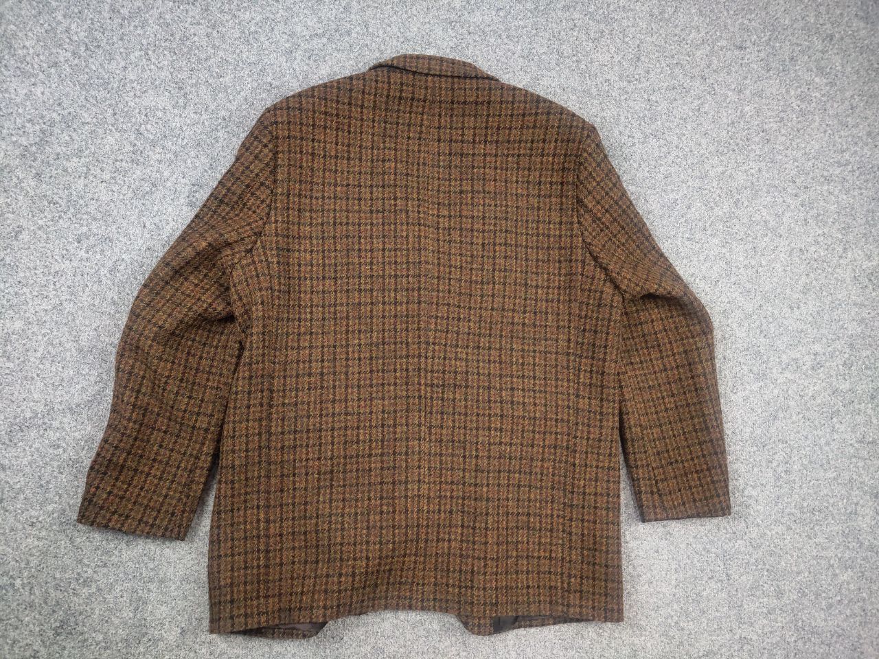 Harris Tweed Vintage 90's Harris Tweed Dark Check Wool Blazer Jacket Size US L / EU 52-54 / 3 - 11 Thumbnail