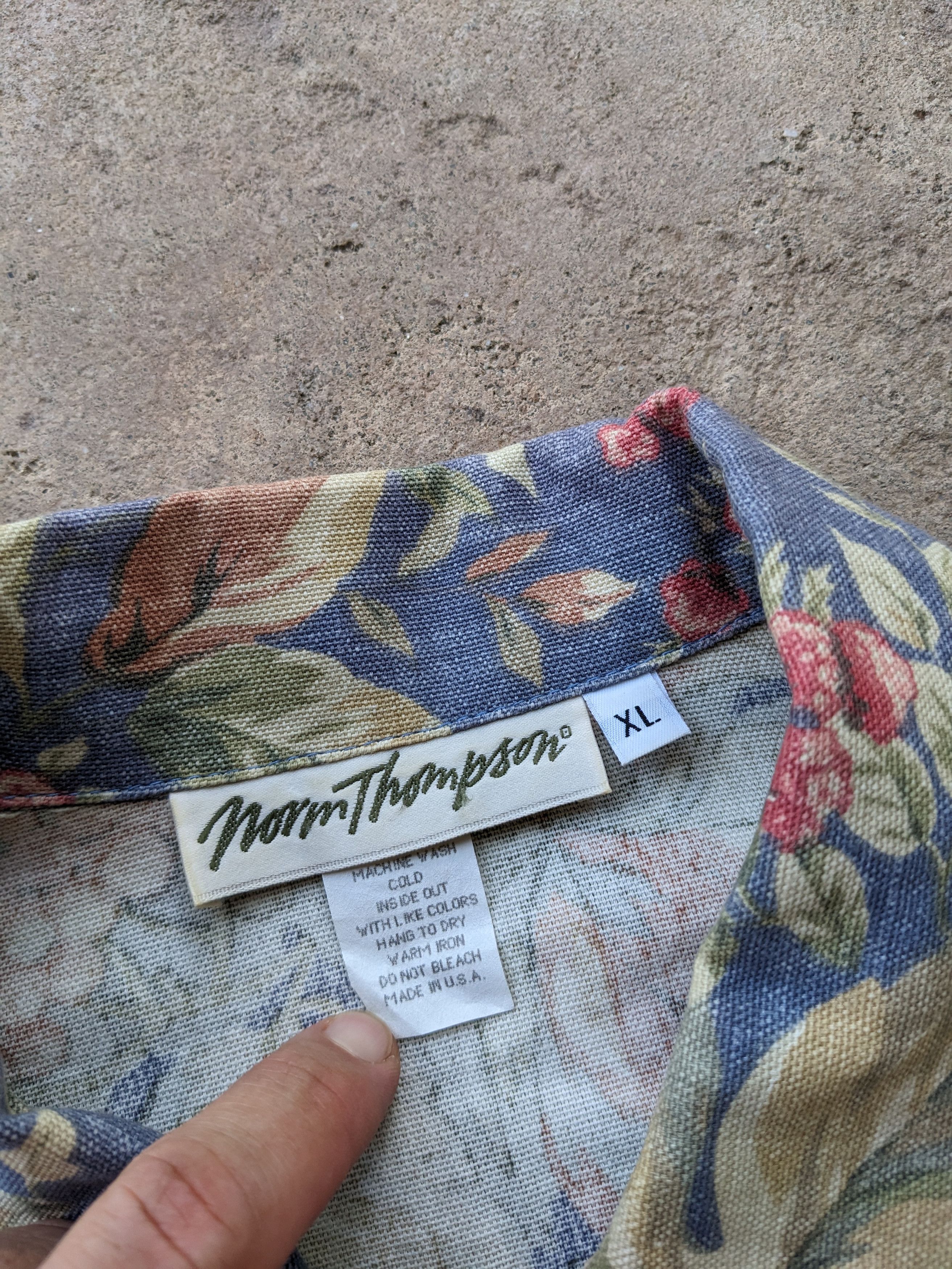 Norm Thompson 80's 90's Floral Denim Jacket Size US M / EU 48-50 / 2 - 4 Thumbnail