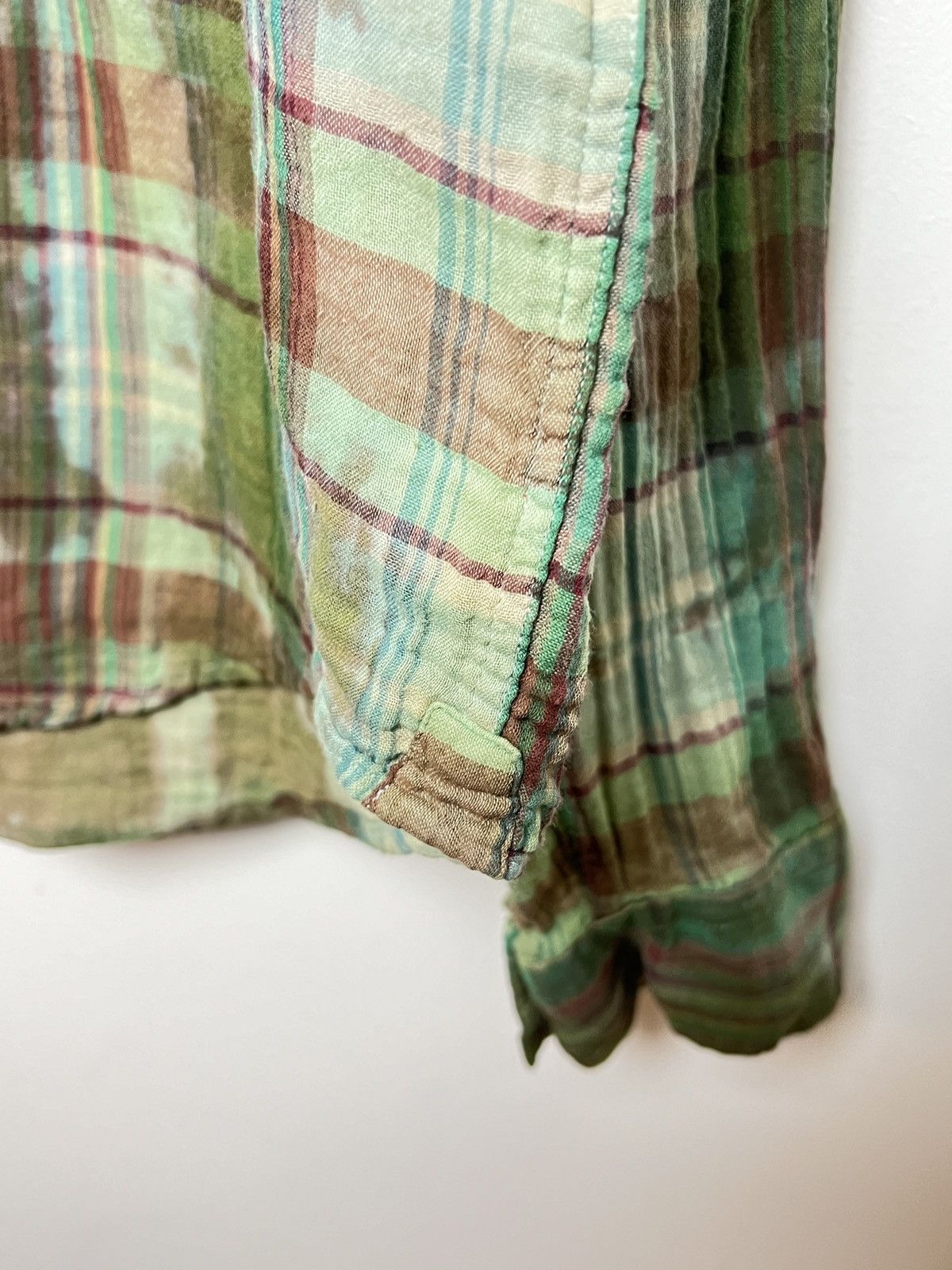 Acne Studios acne vintage travis plaid flannel shirt bleached tie dye y2k Size US M / EU 48-50 / 2 - 13 Thumbnail