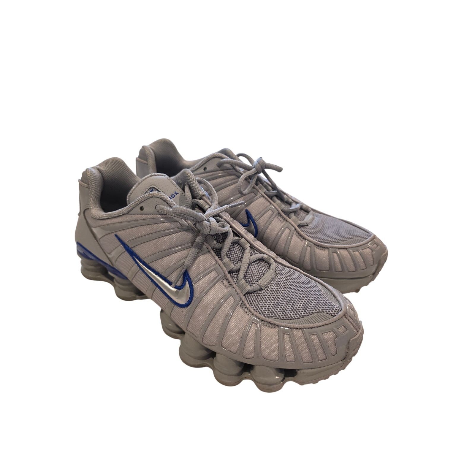 Nike Nike Shox R4 Mens 12 Gray Blue Athletic Running Sneakers Size US 12 / EU 45 - 4 Thumbnail