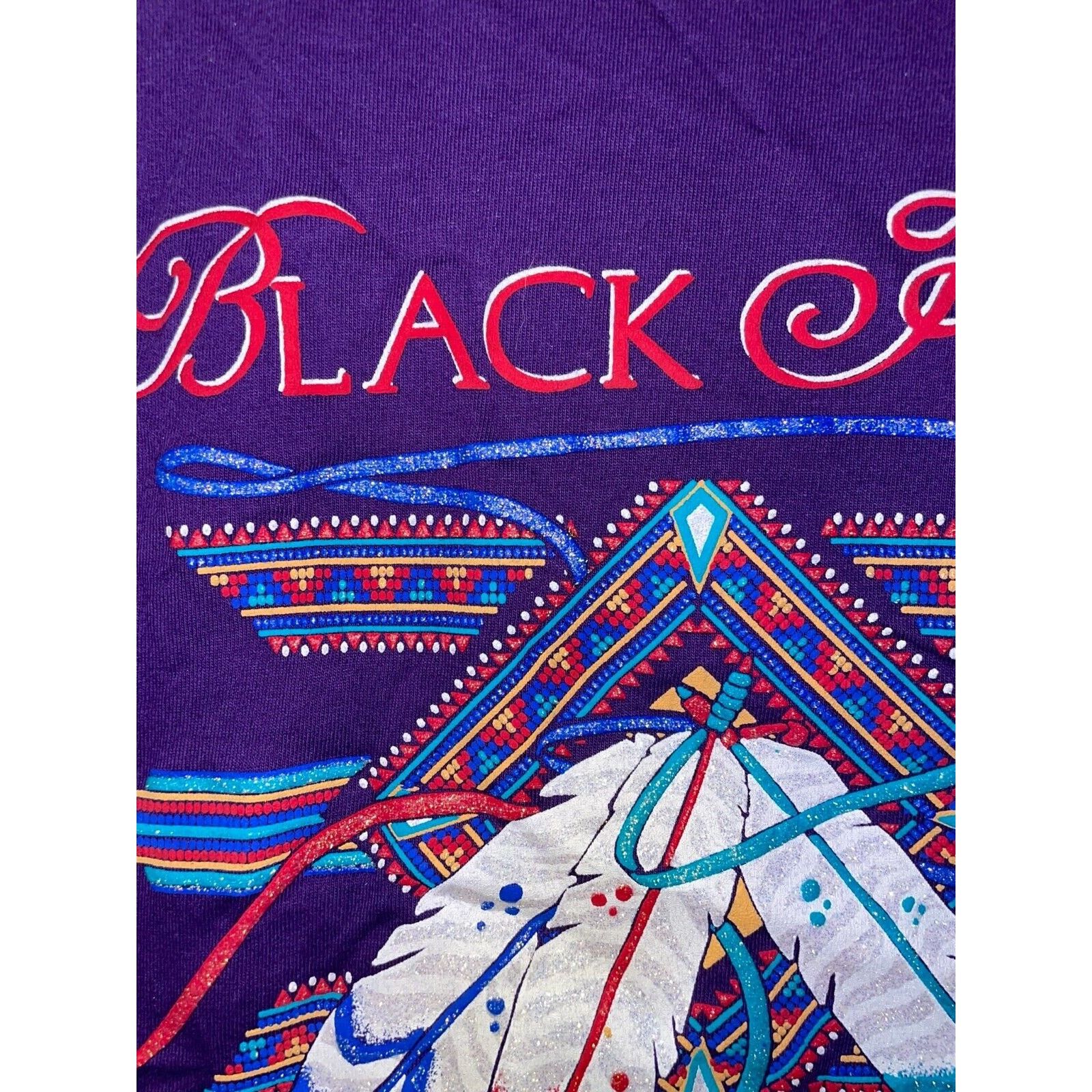 Jerzees Vintage Black Hills Shirt Native American Tee 90s VTG L Size US L / EU 52-54 / 3 - 3 Thumbnail