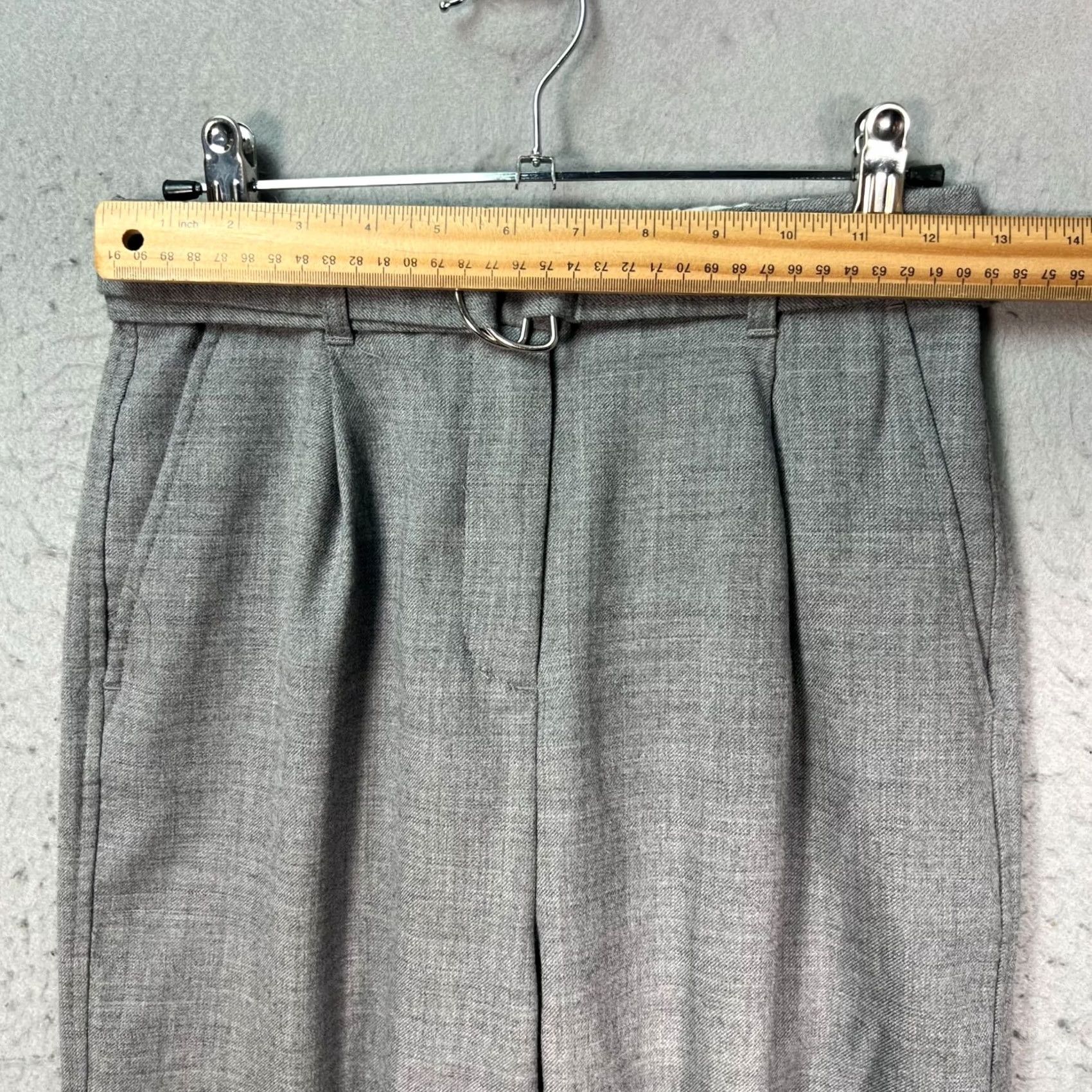 J.Crew J.CREW Womens 00 Gray Wool-Blend Pleated Dress Pants w/ Belt Pants Dress Mens Mens Girls Ladies Size 24" / US 00 / IT 34 - 5 Thumbnail
