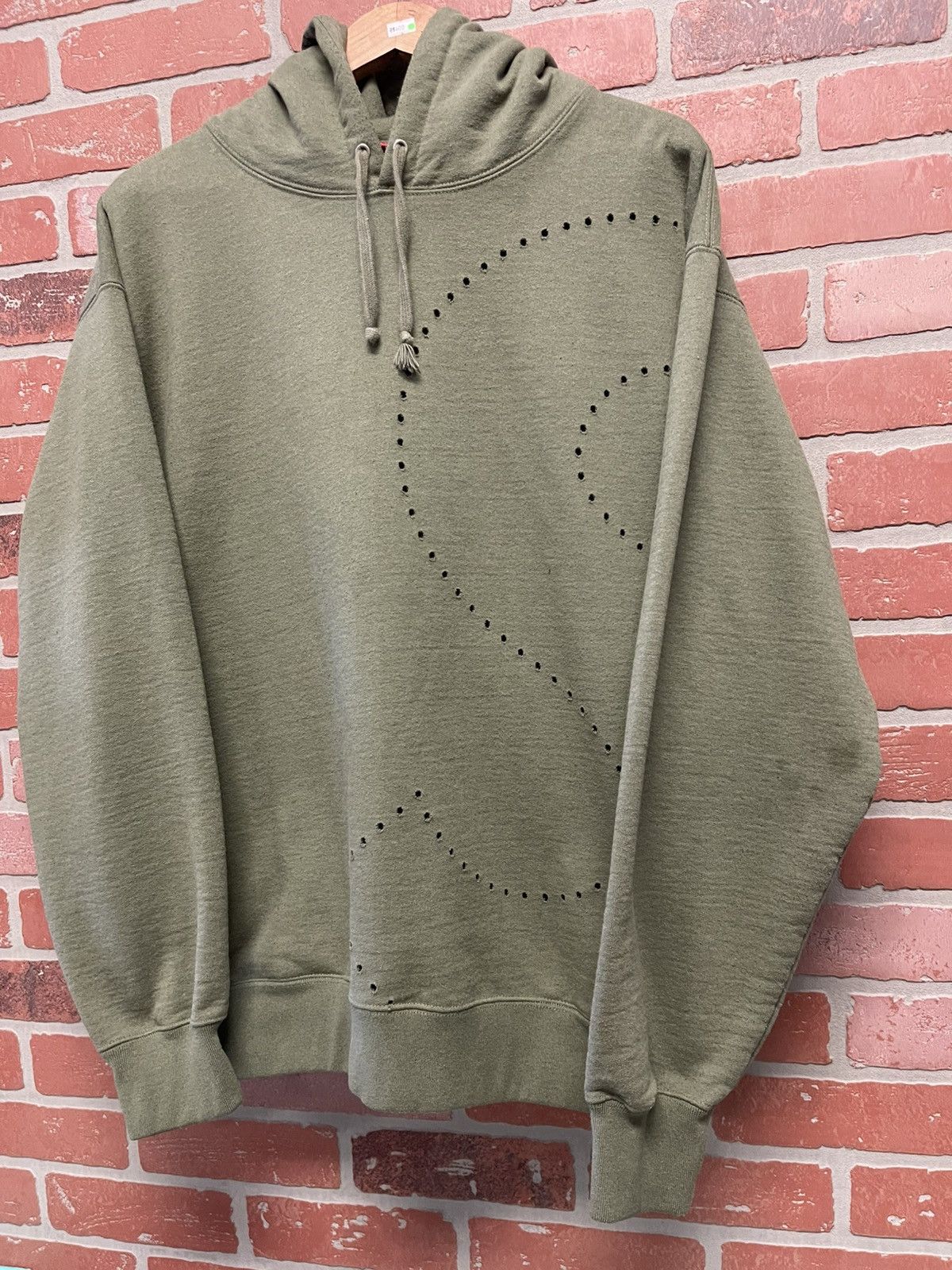 Supreme Size L - Supreme Laser Cut S Logo Hoodie Olive Green Size US L / EU 52-54 / 3 - 3 Thumbnail