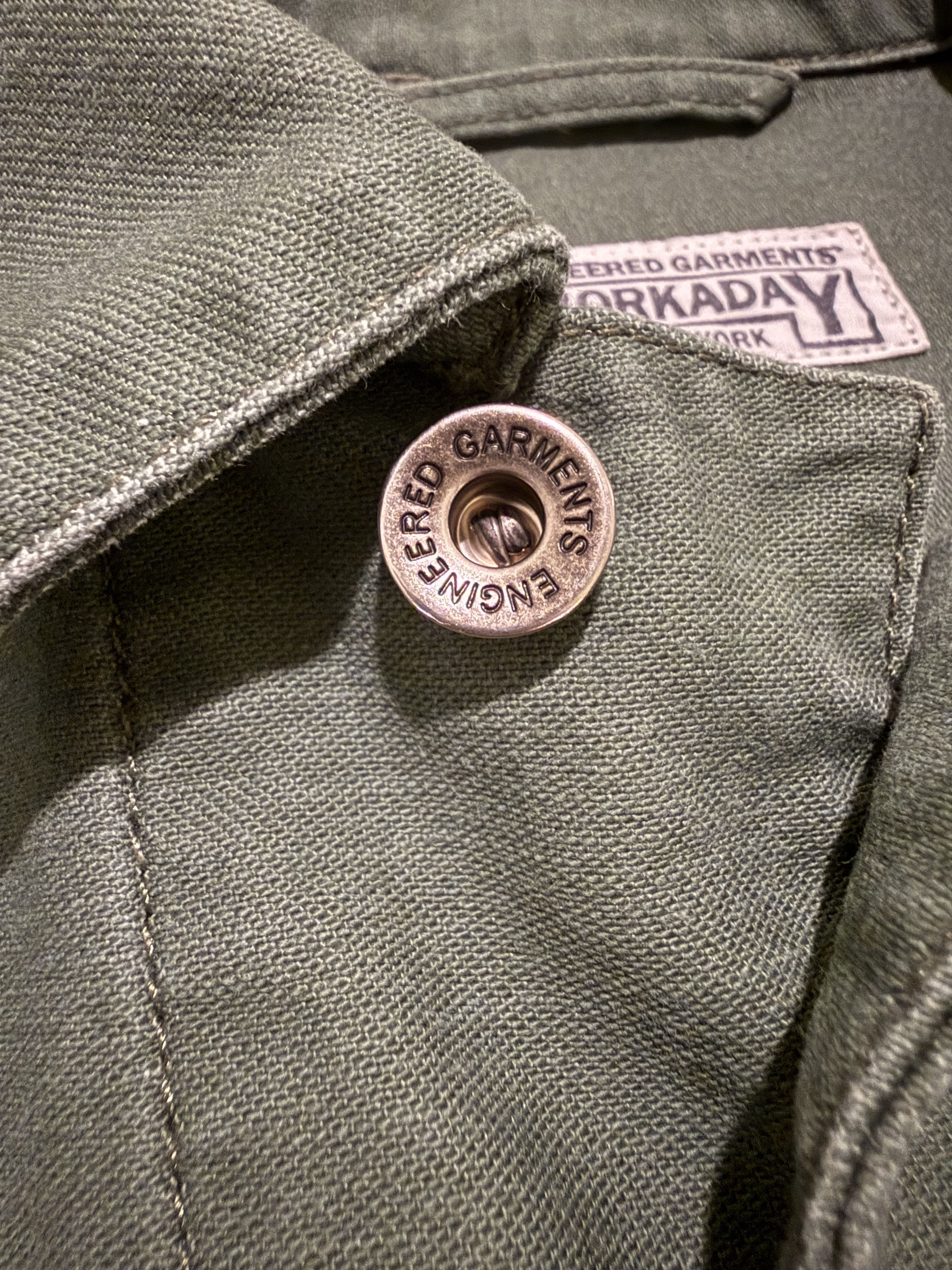 Engineered Garments Workaday Utility Jacket Reverse Sateen - Olive Size US XS / EU 42 / 0 - 5 Thumbnail