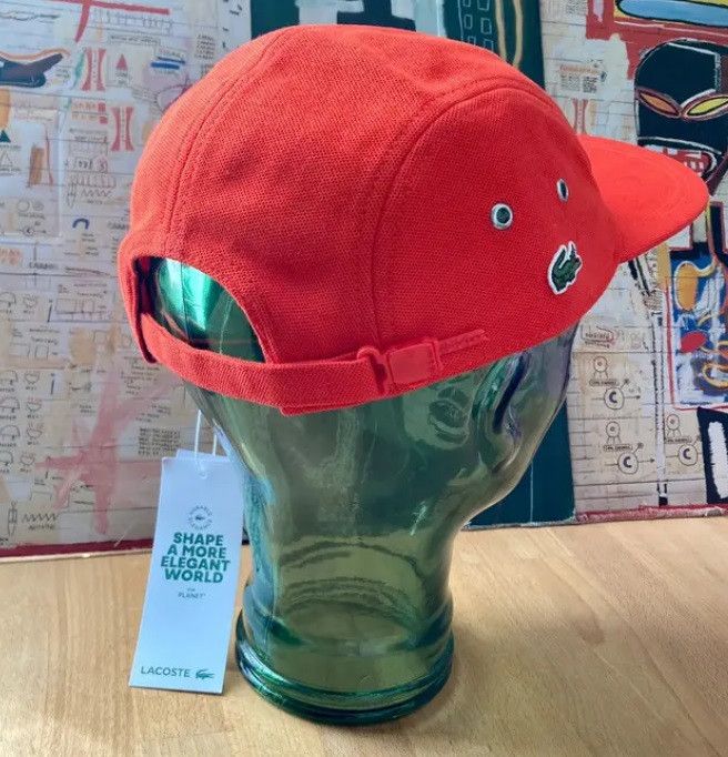 Lacoste red girolle cap hat casquette large new ds PIQUE Size ONE SIZE - 2 Thumbnail
