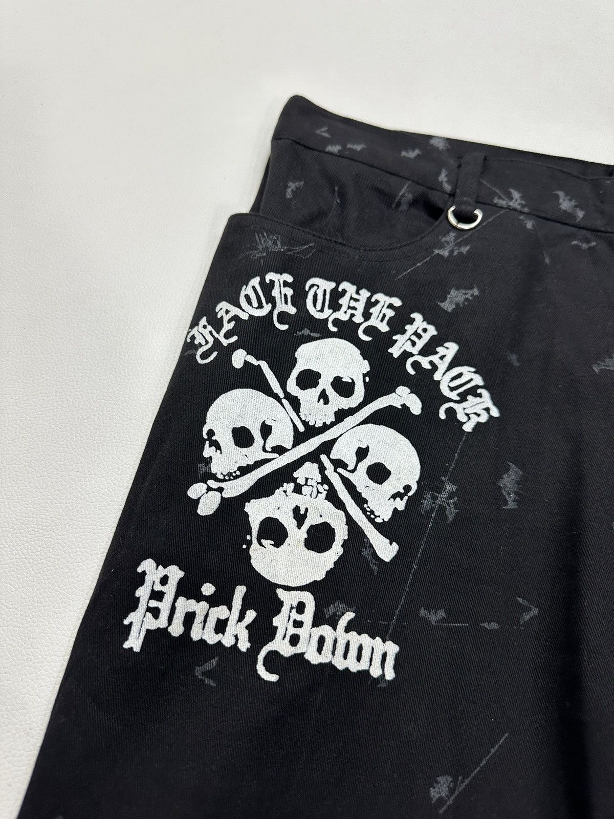Other Punk Rock Bondge Skull Skeleton Poem Style Pants Size US 31 - 4 Thumbnail