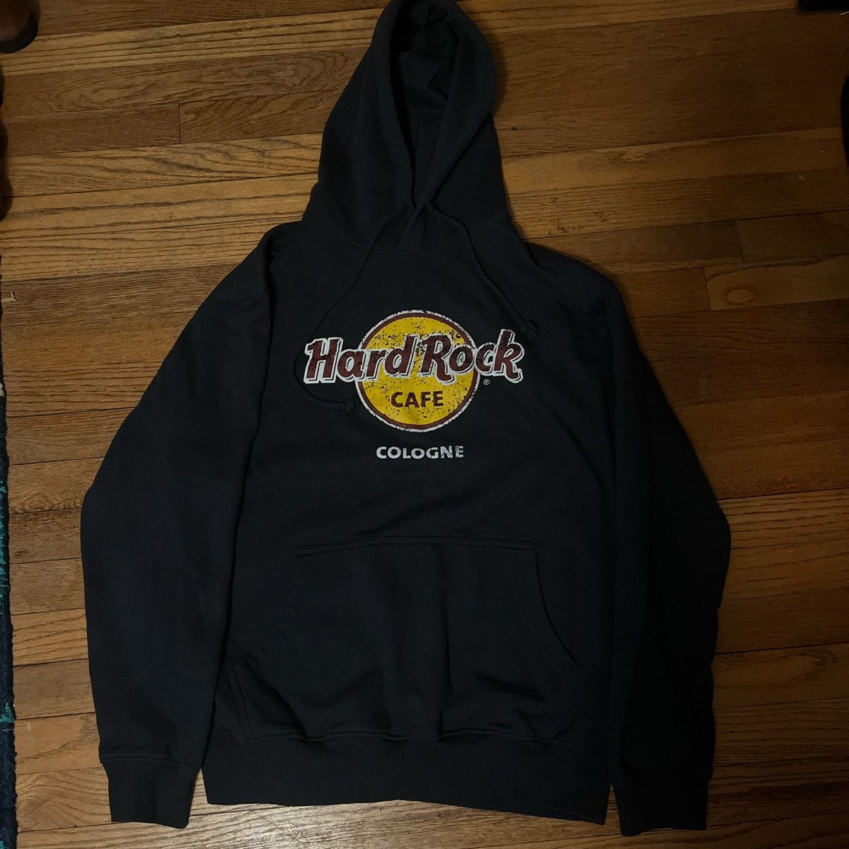 Hard Rock Cafe Navy Hard Rock Cafe Cologne Hoodie Rare Size US XL / EU 56 / 4 - 1 Thumbnail