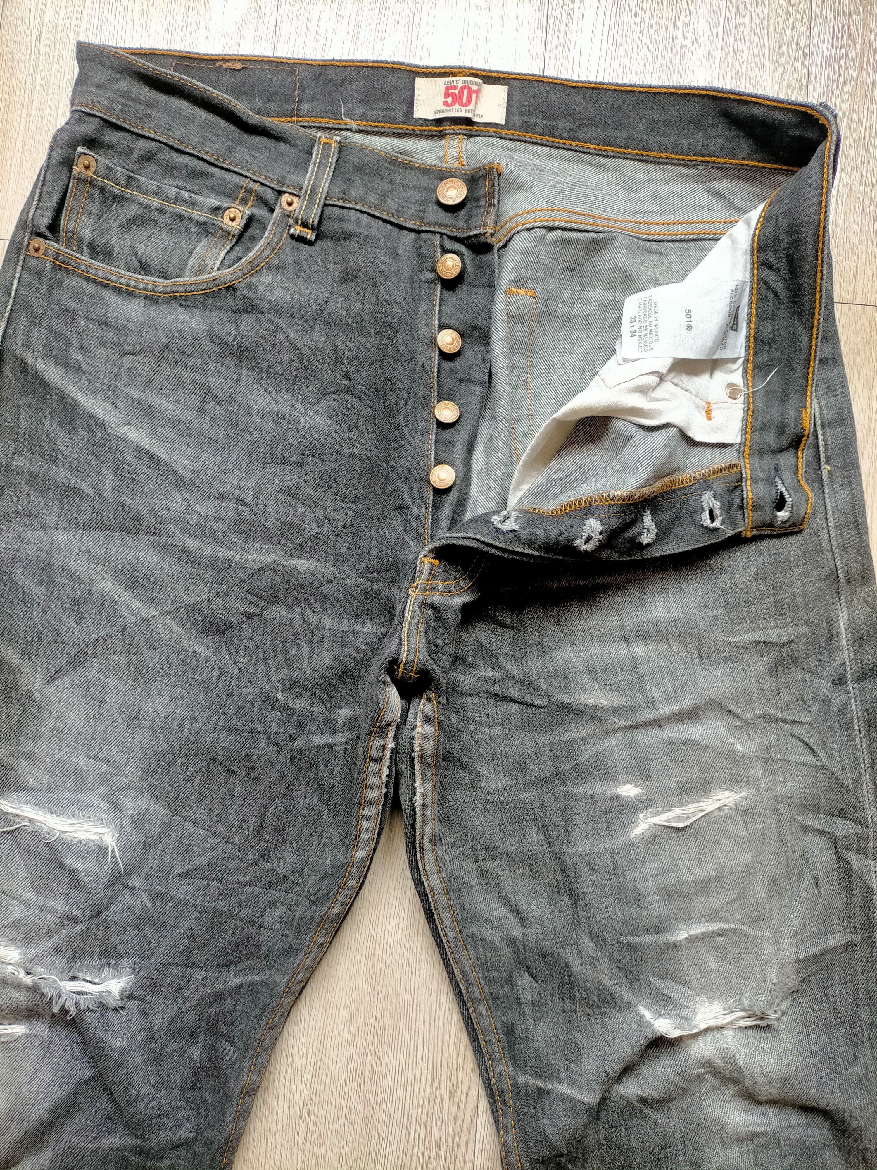Levi's Vintage Clothing Vintage Levis 501 Black Jeans Size US 32 / EU 48 - 6 Thumbnail
