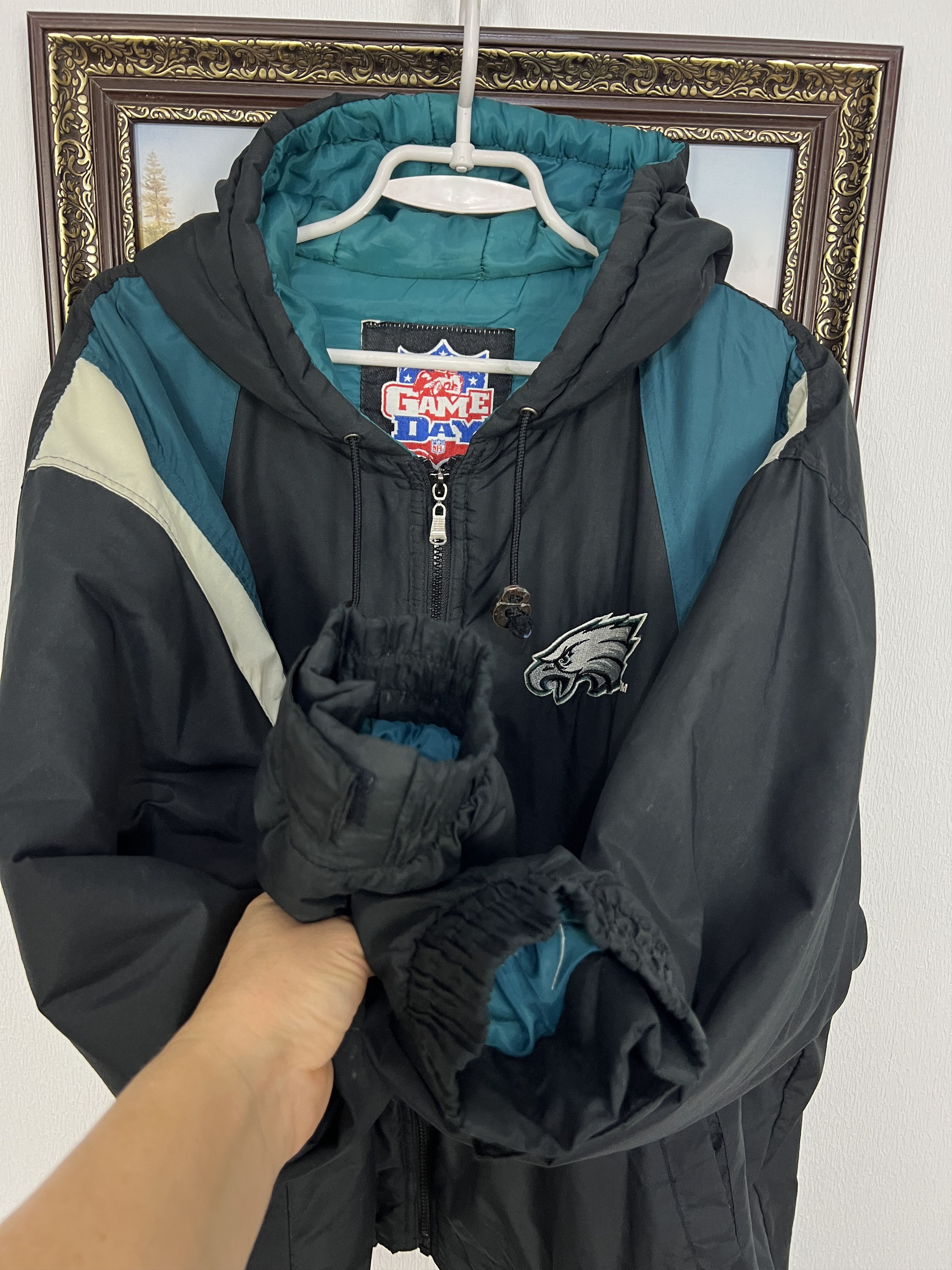 Starter Vintage NFL Philadelphia Eagles Football Jacket Bomber Rare Size US XL / EU 56 / 4 - 8 Thumbnail