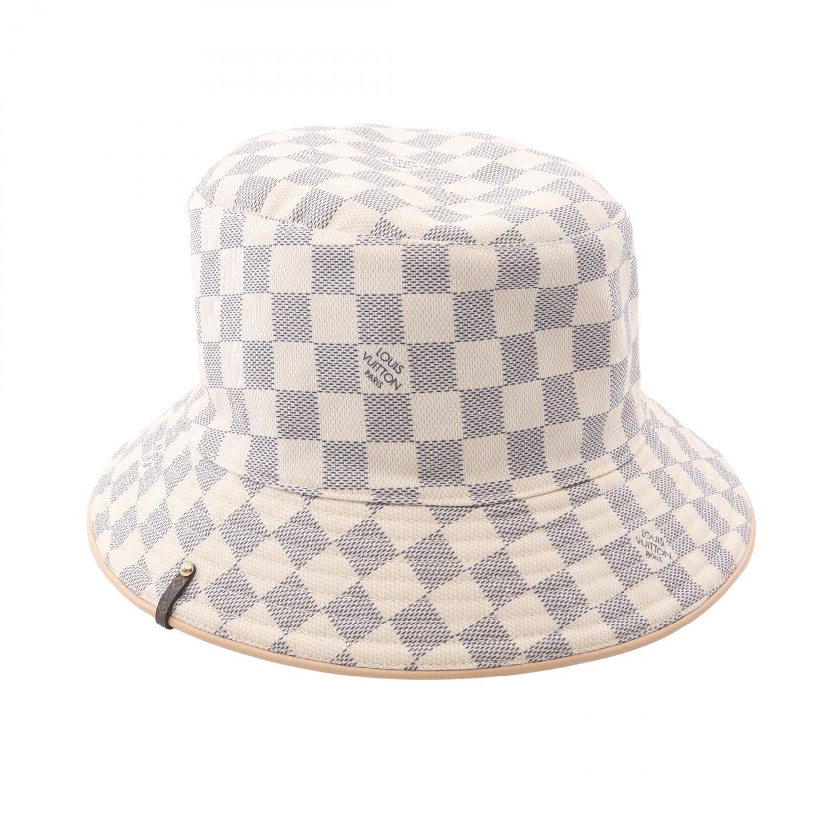 Louis Vuitton Louis Vuitton Louis Vuitton Damier Azur Cotton Hat Textile Hats DUTY FREE for USA Size ONE SIZE - 1 Thumbnail